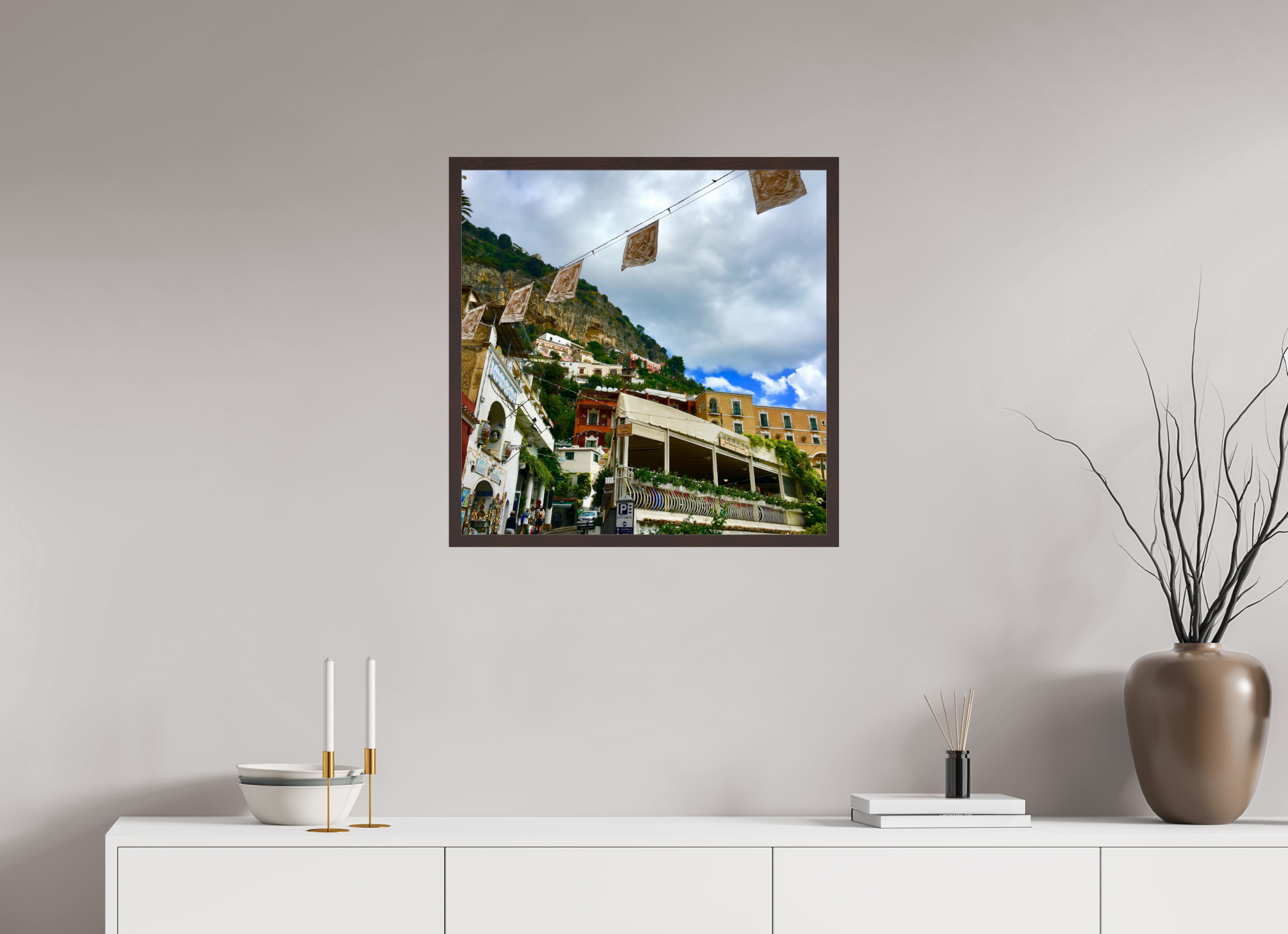 25 x 25″, ArtBox On Aluminum Dibond Positano
