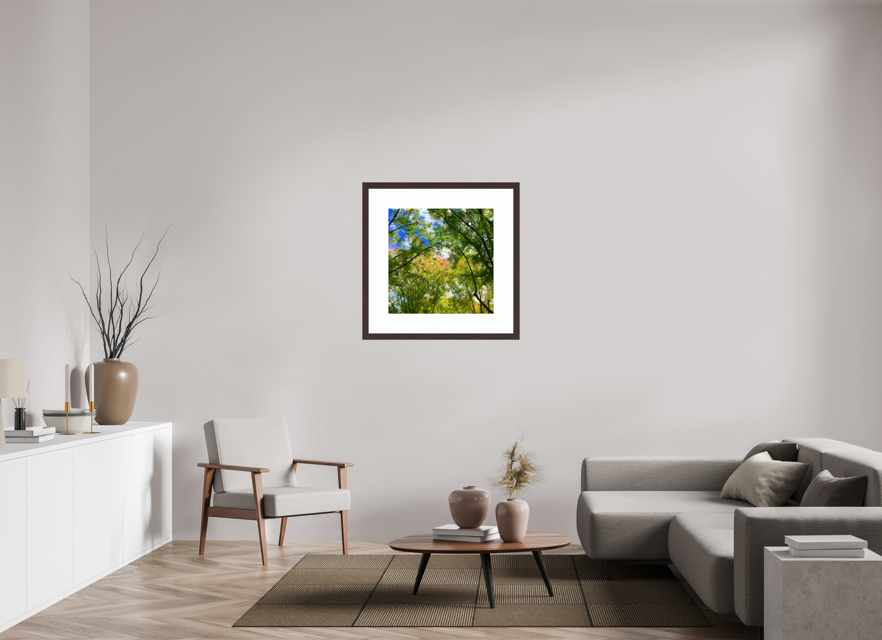 25 x 25″, Framed, Alder Brown, Color Print First of Fall