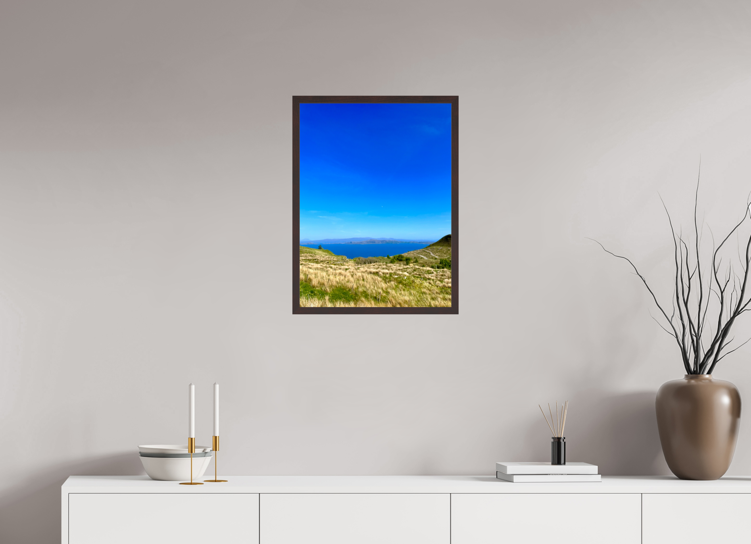18 x 24″, ArtBox On Aluminum Dibond Overlooking the Sound of Raasay