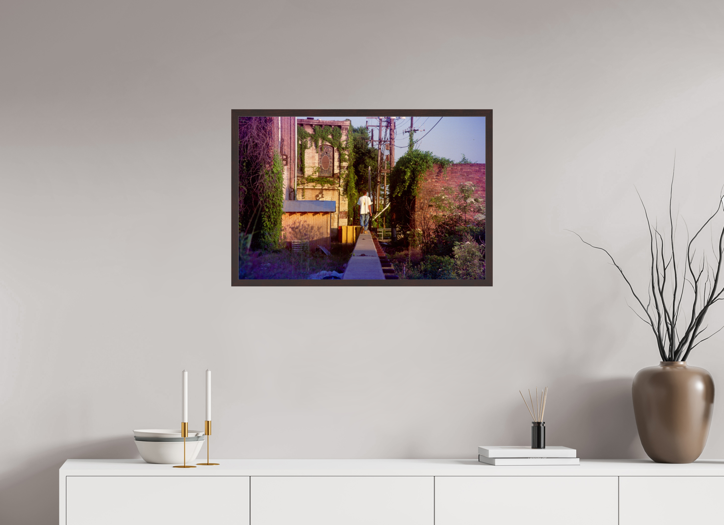 30 x 20″, ArtBox On Aluminum Dibond Levee Walker
