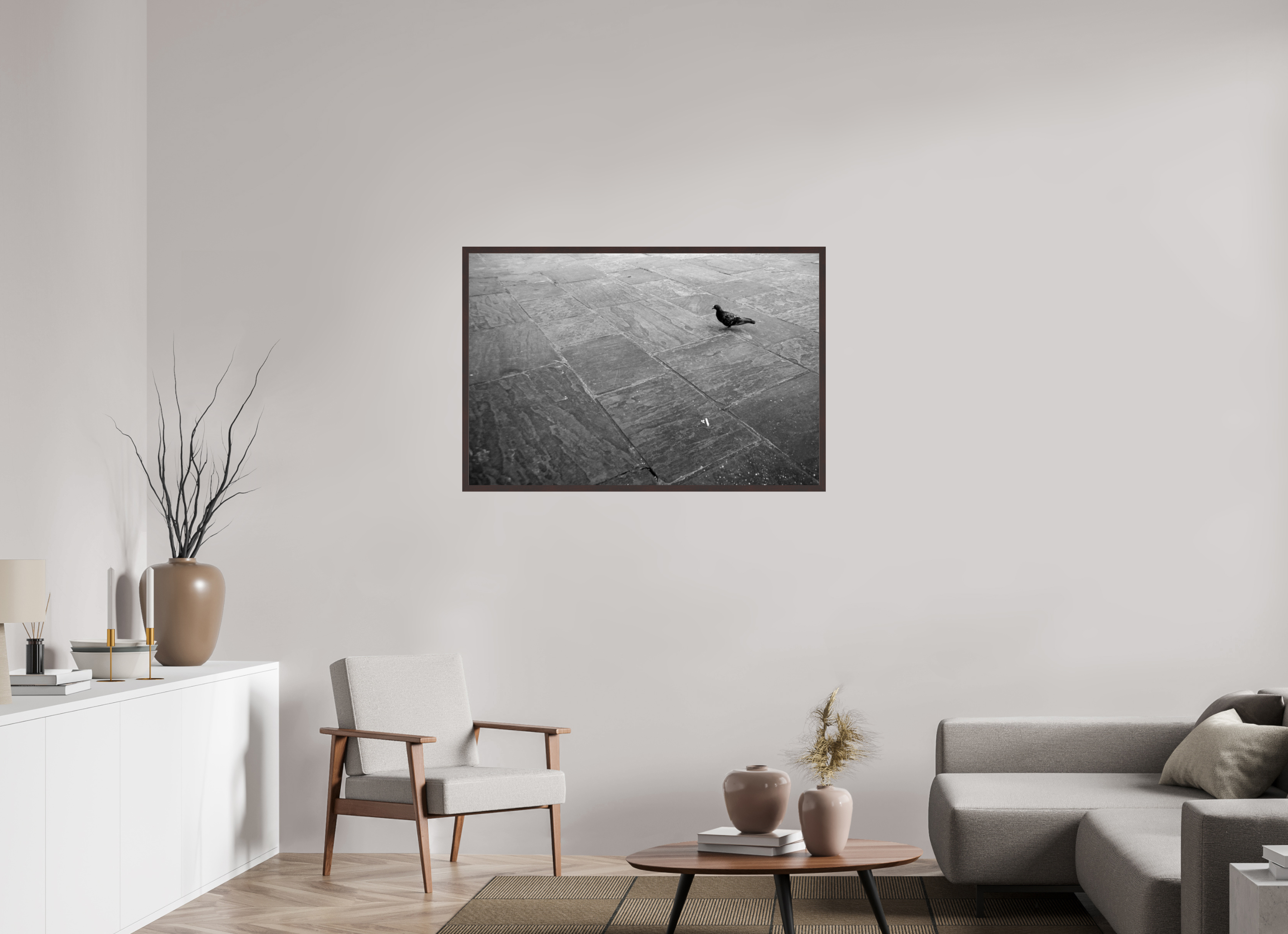 45 x 30″, ArtBox On Aluminum Dibond Pigeon