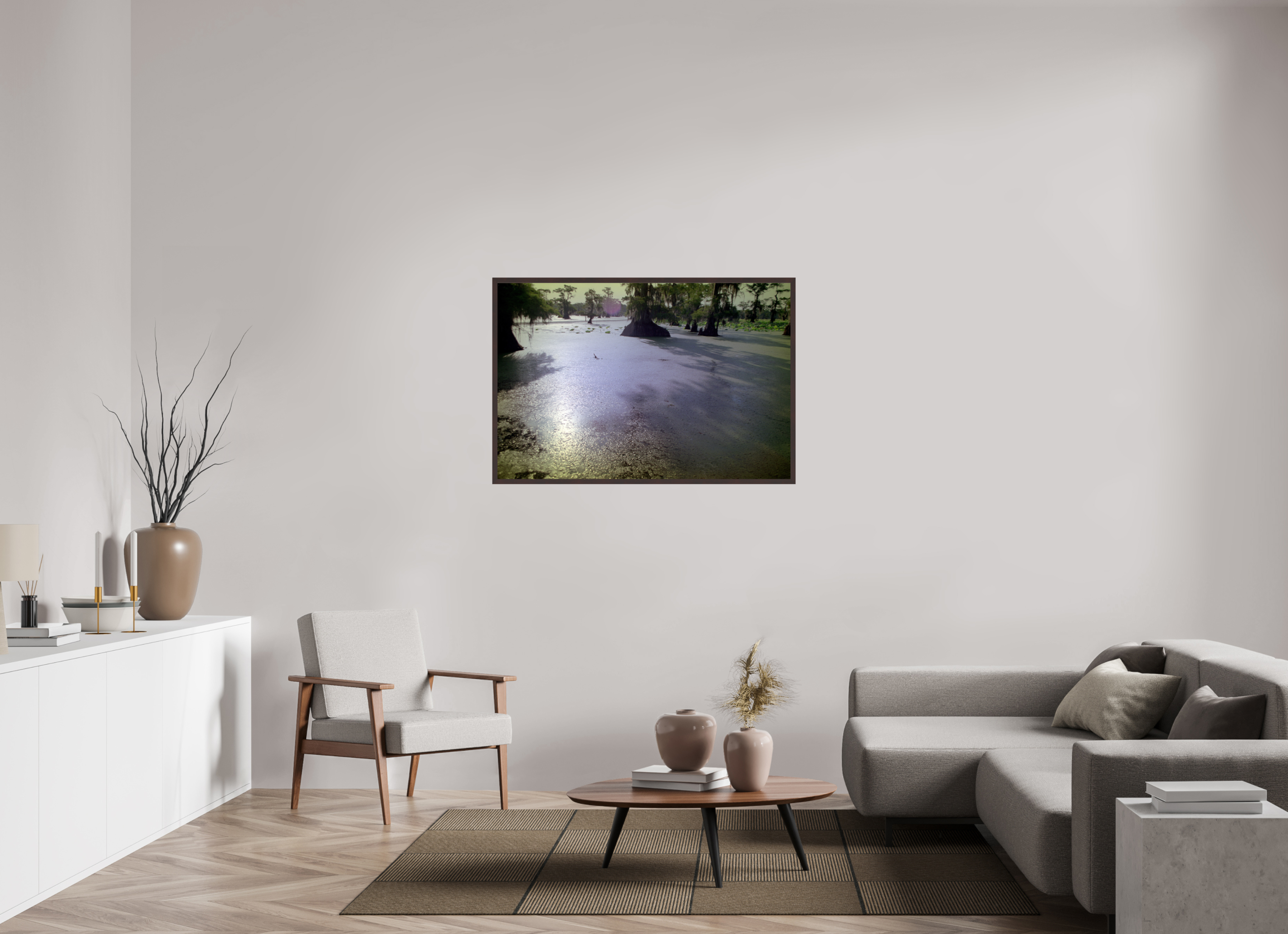 47.5 x 32″, ArtBox On Aluminum Dibond Cypress Lake