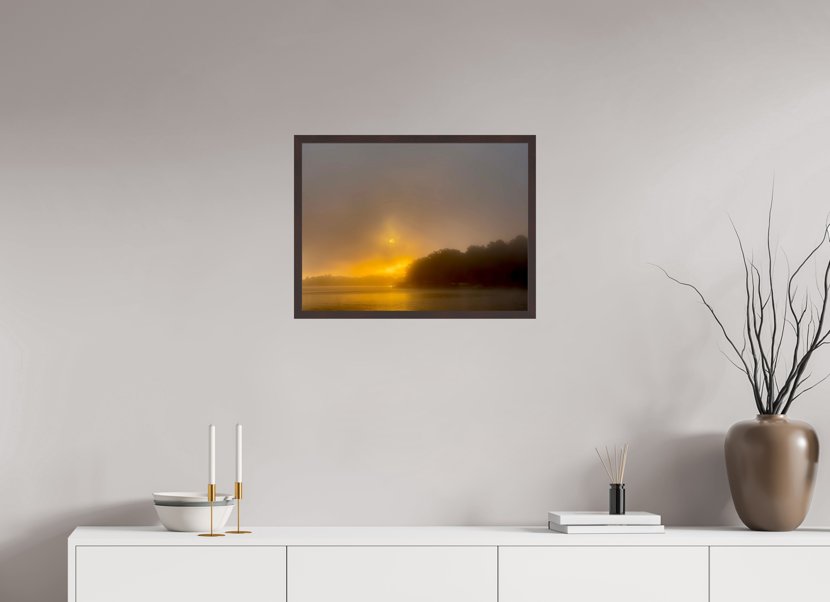 24 x 18″, ArtBox On Aluminum Dibond Lake Hamilton Sunrise