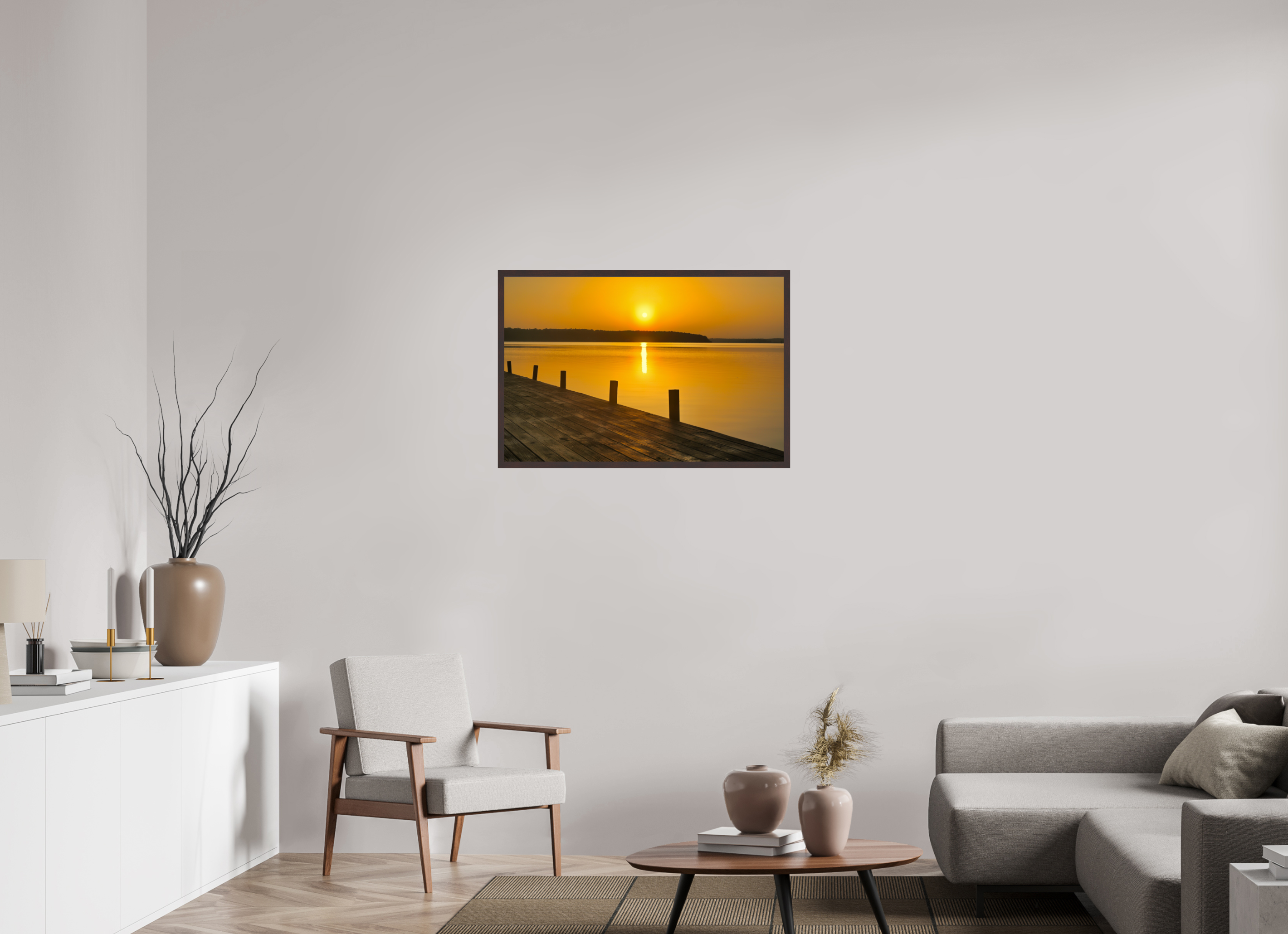36 x 24″, ArtBox On Aluminum Dibond Boardwalk Sunrise at D'Arbonne Lake