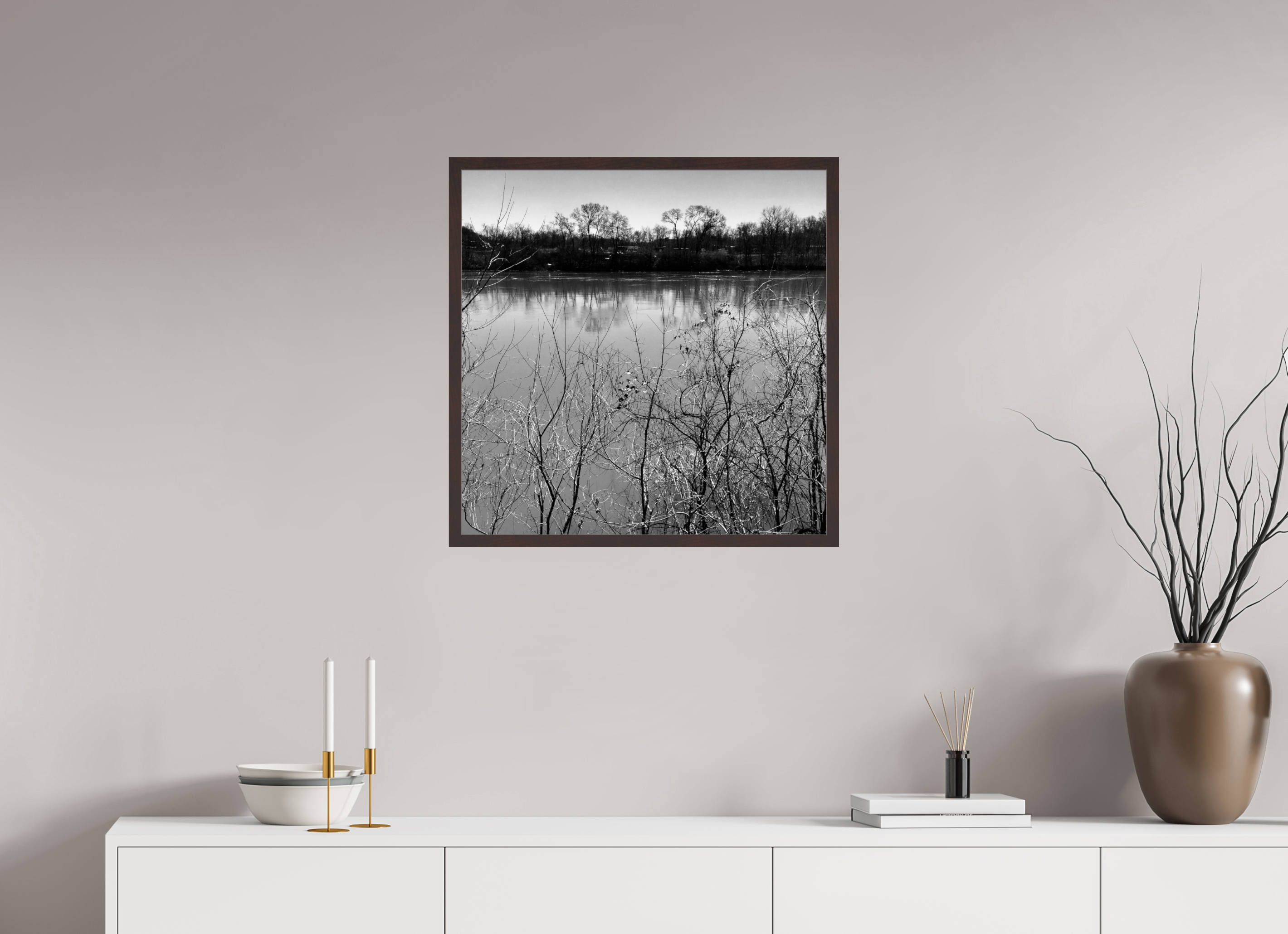 25 x 25″, ArtBox On Aluminum Dibond Cumberland River