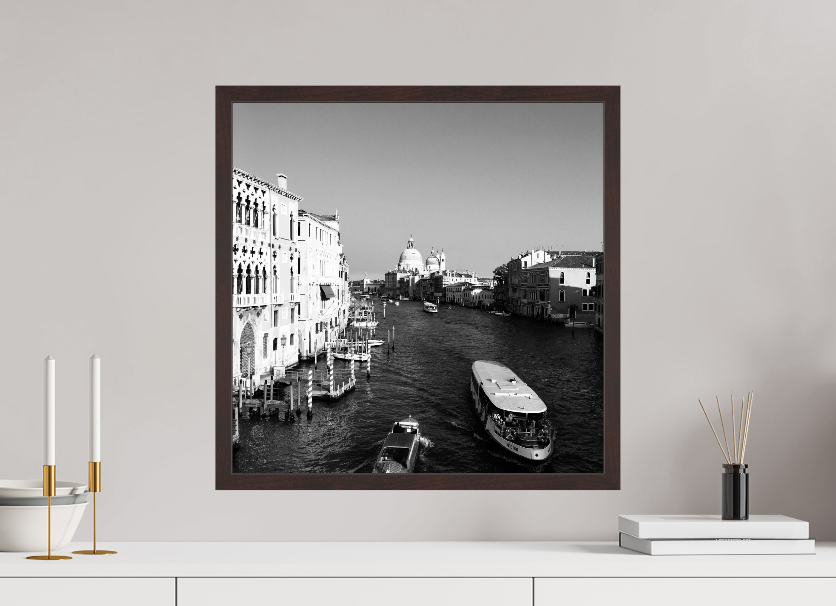 20 x 20″, ArtBox On Aluminum Dibond View from Ponte Accademia