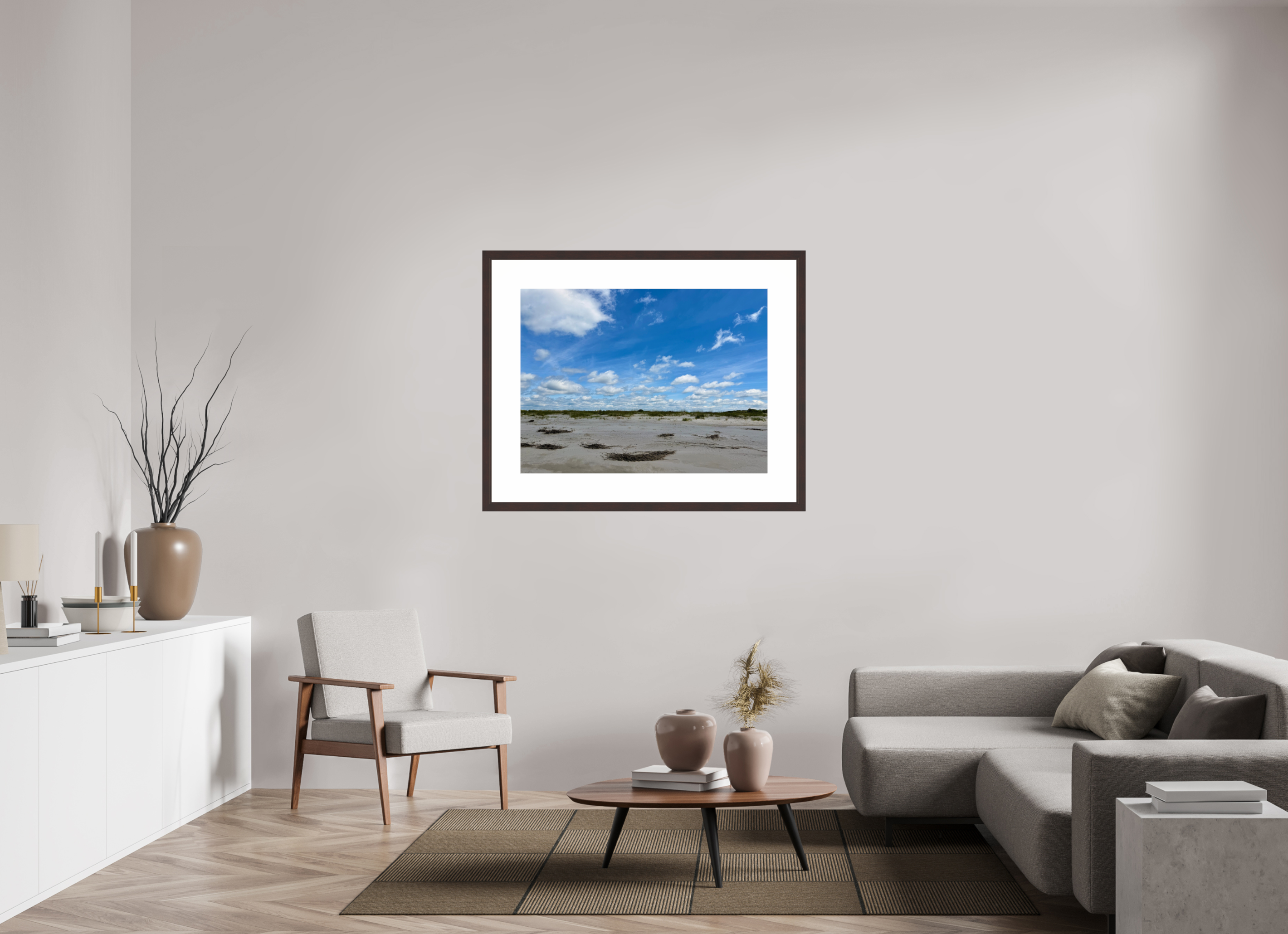 40 x 30″, Framed, Alder Brown, Color Print Beach at Capers Island