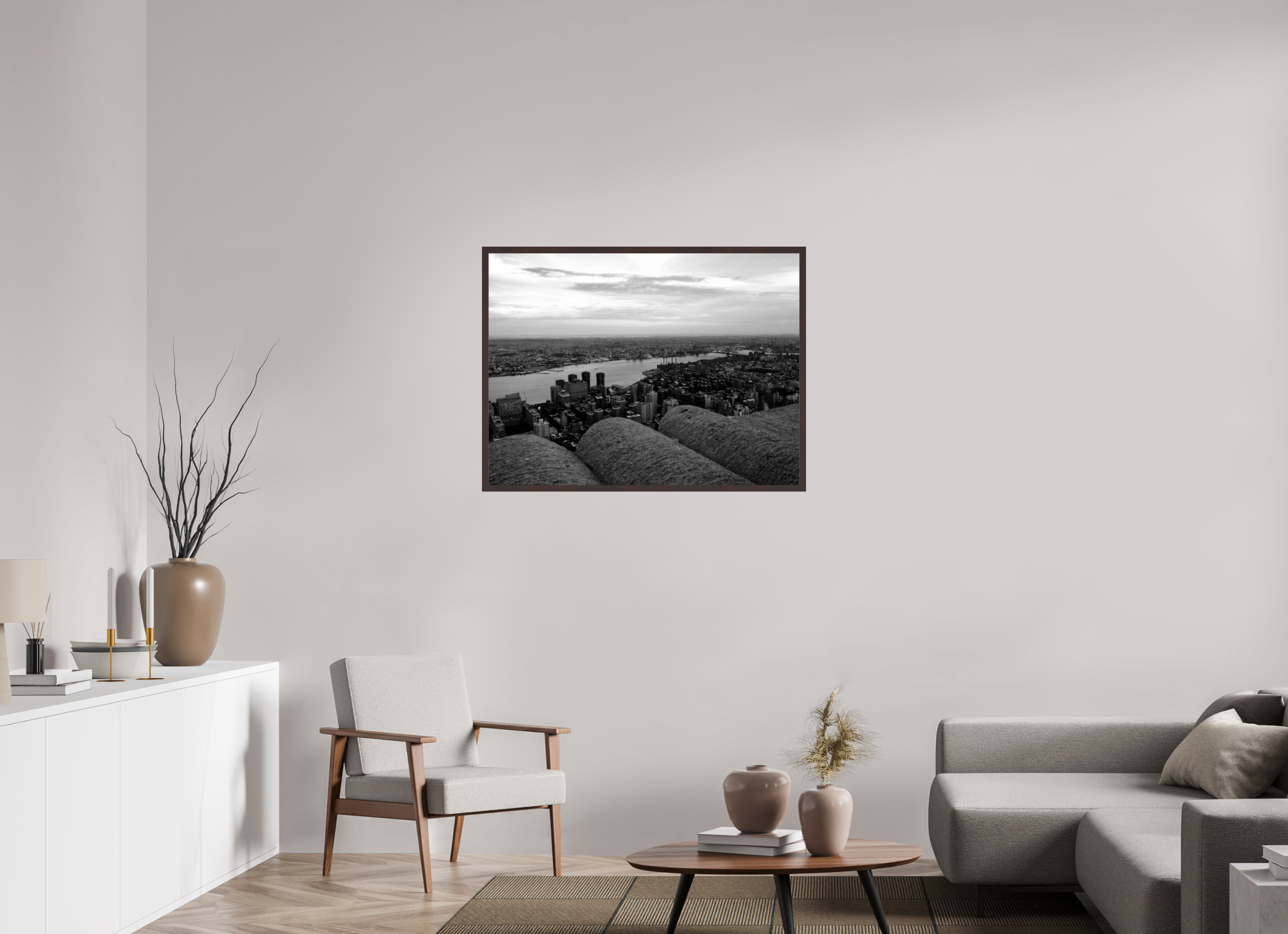 40 x 30″, ArtBox On Aluminum Dibond The Hudson from the Empire State Building