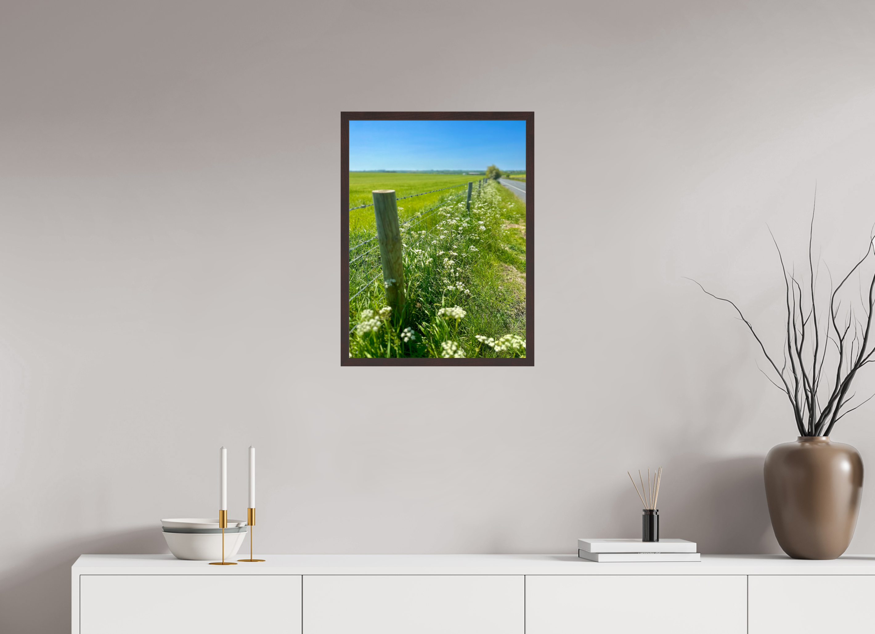 18 x 24″, ArtBox On Aluminum Dibond A Fenceline in Salisbury
