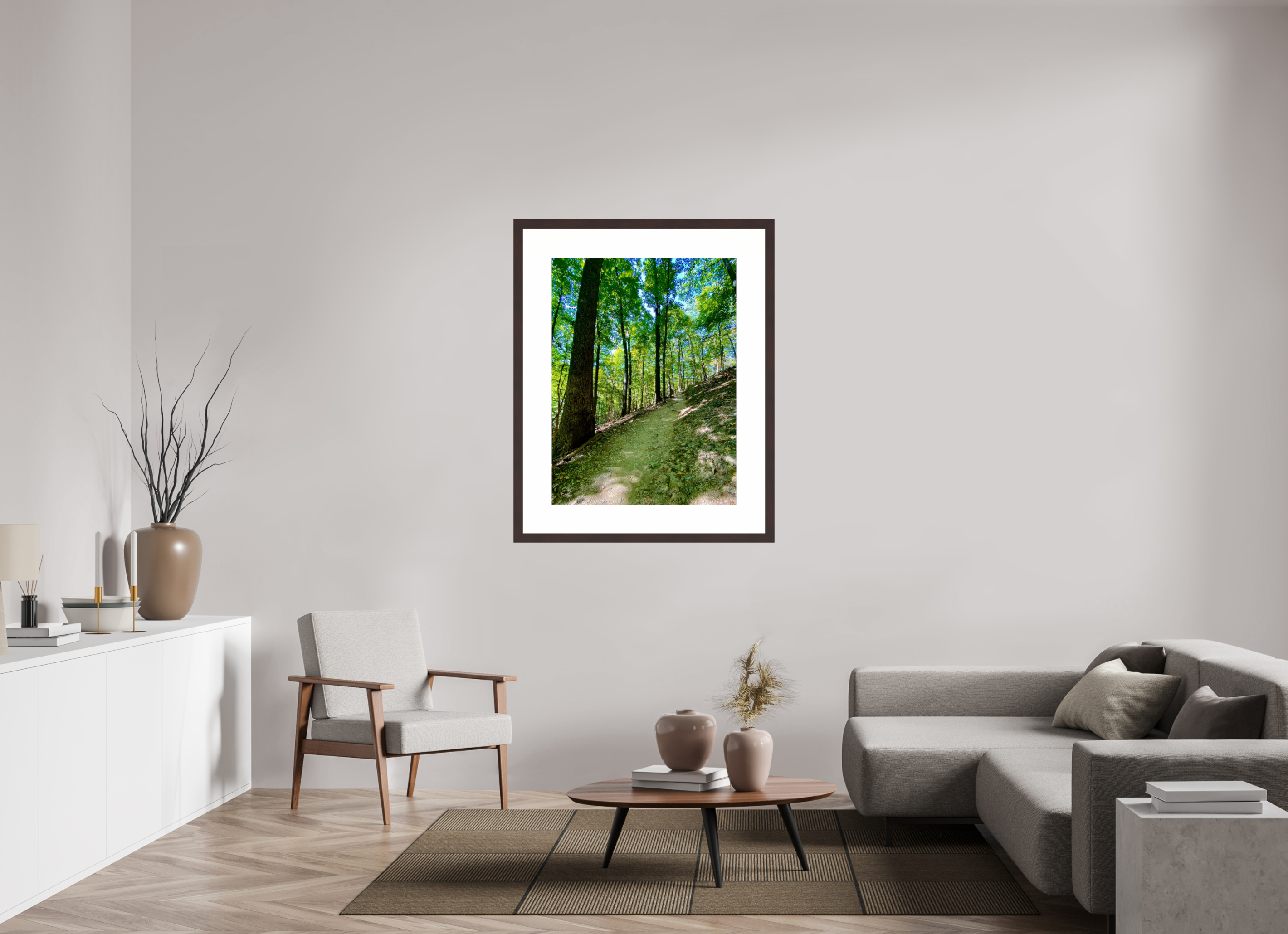 30 x 40″, Framed, Alder Brown, Color Print Trail at Radnor Lake
