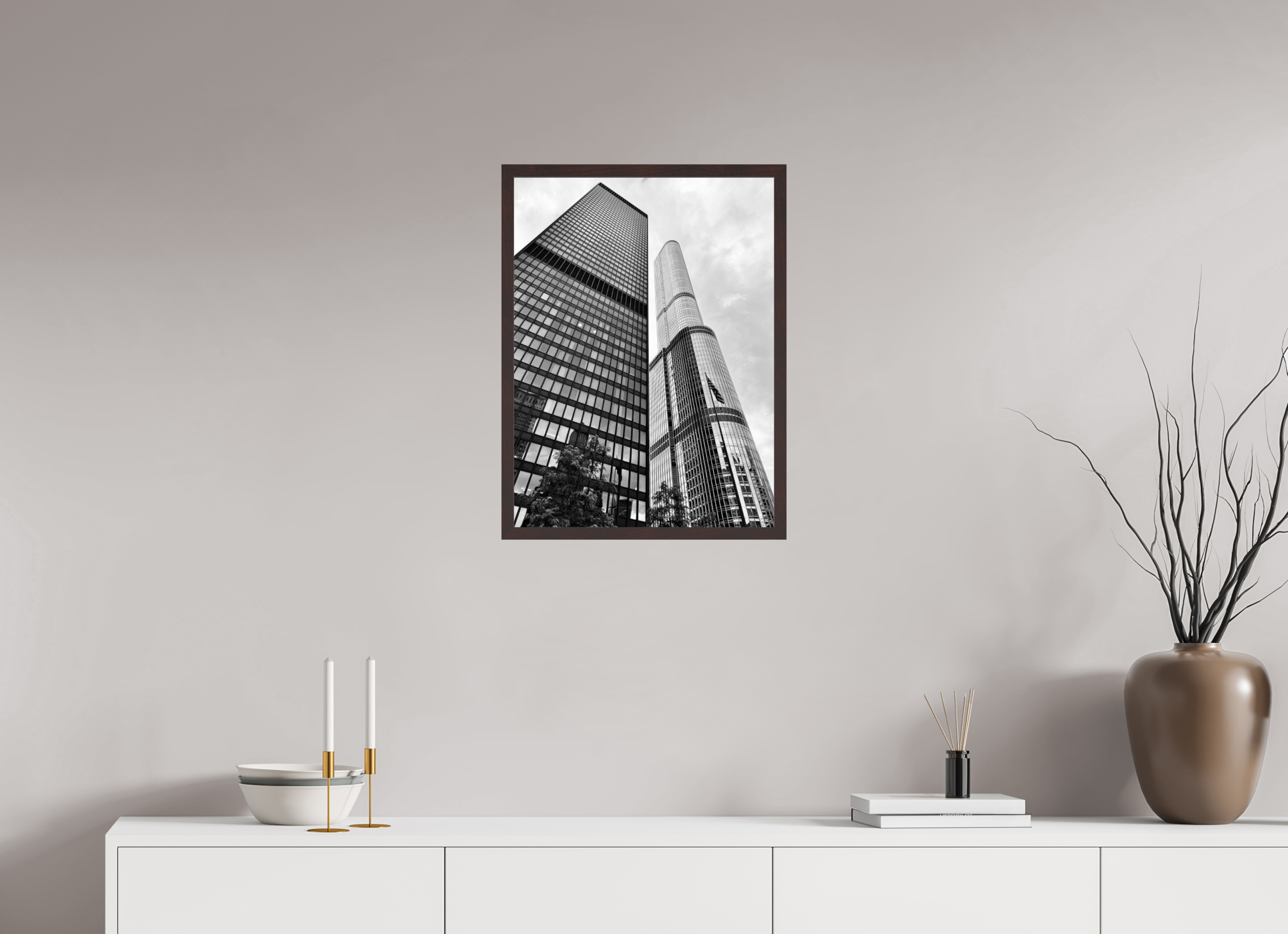 18 x 24″, ArtBox On Aluminum Dibond Skyscrapers