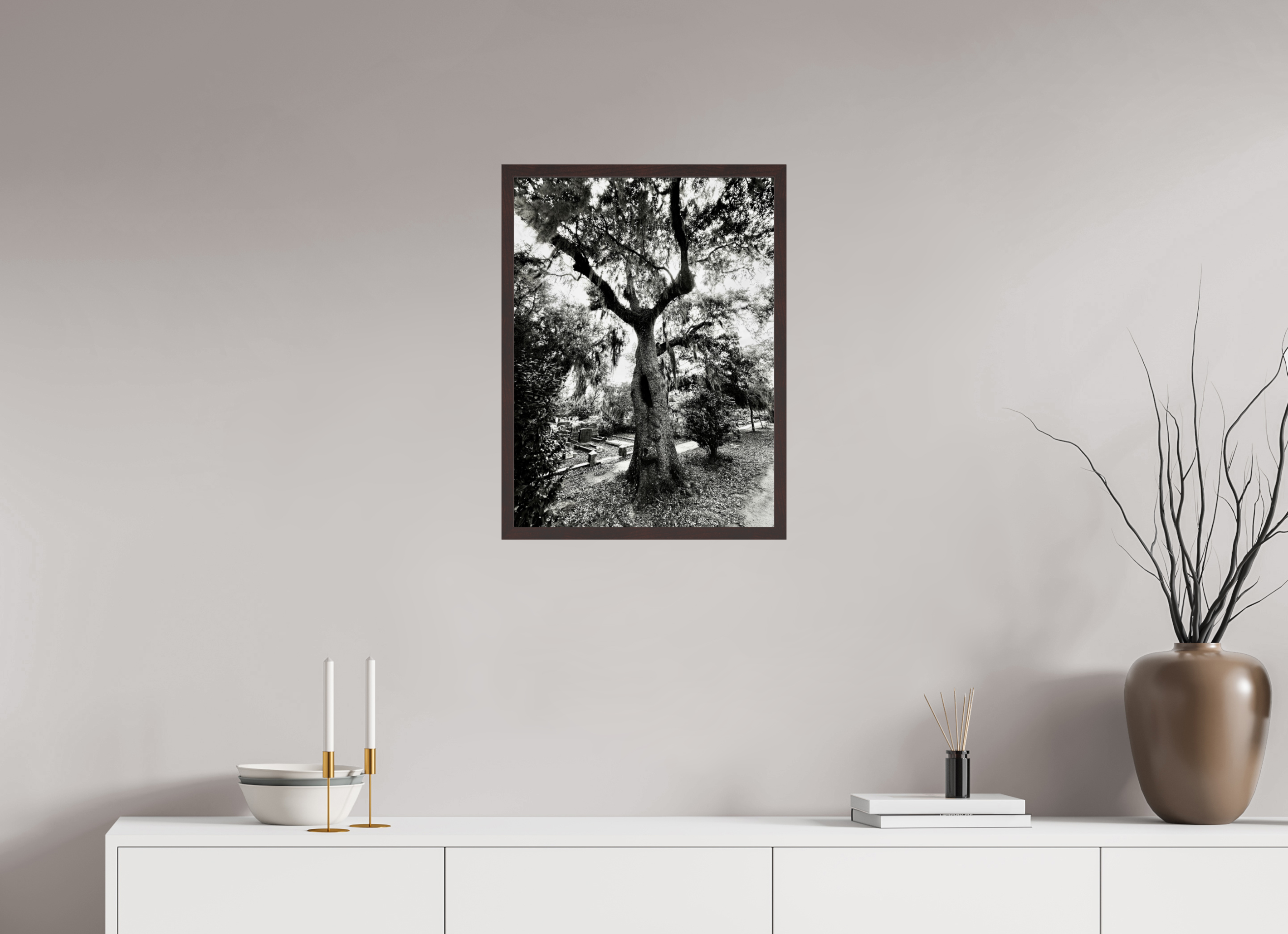 18 x 24″, ArtBox On Aluminum Dibond Tree at Bonaventure Cemetery