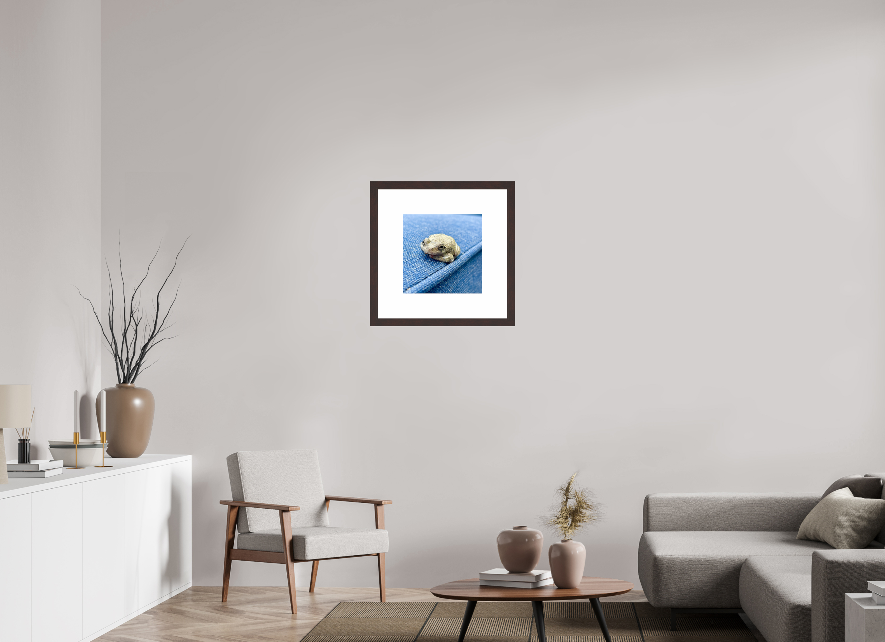 15 x 15″, Framed, Alder Brown, Color Print Frog
