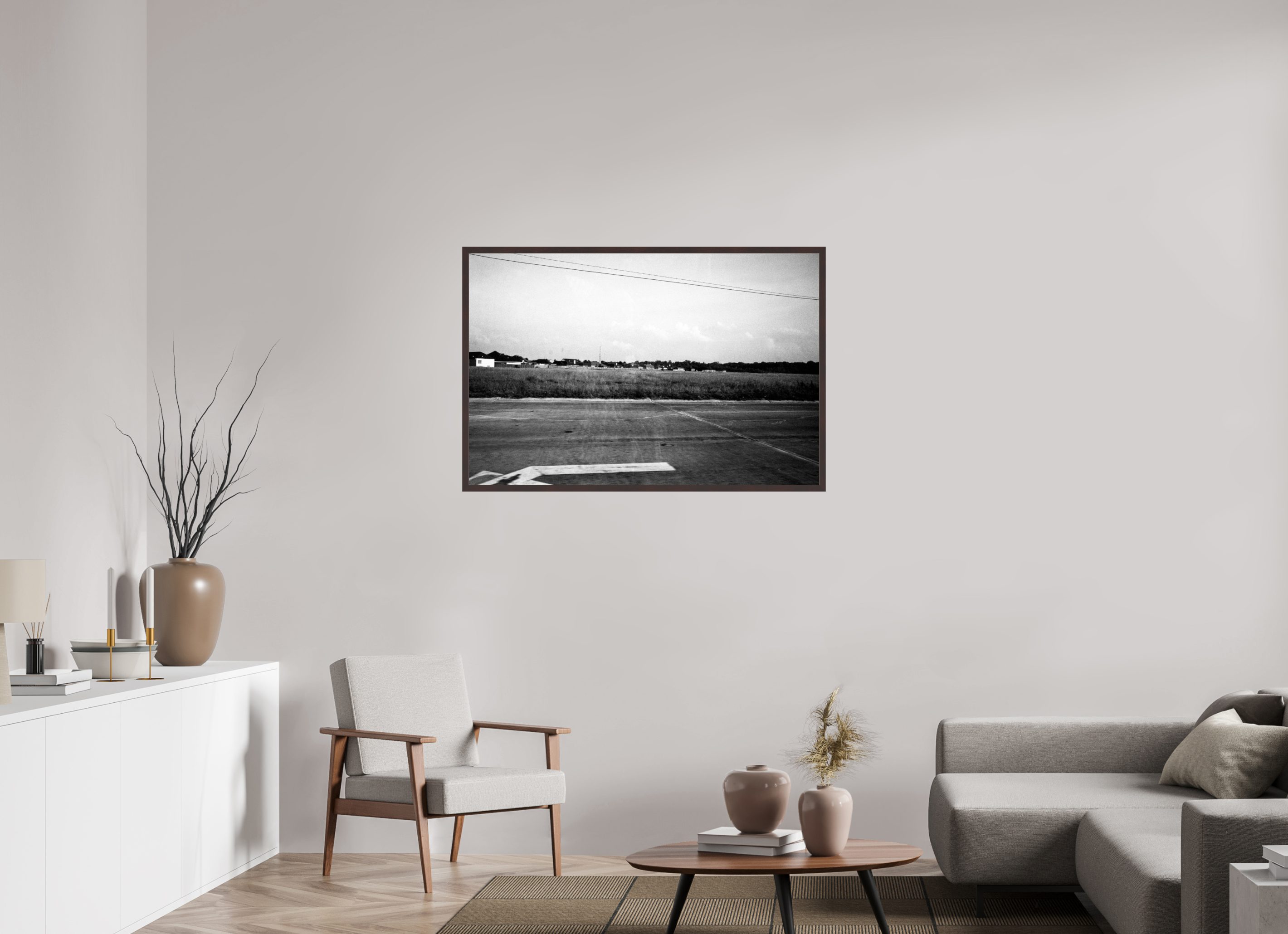 45 x 30″, ArtBox On Aluminum Dibond Lines with Partial Arrow