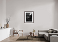 24 x 32.7″, Framed, Alder Brown, B&W Print Lights Extending Into Space