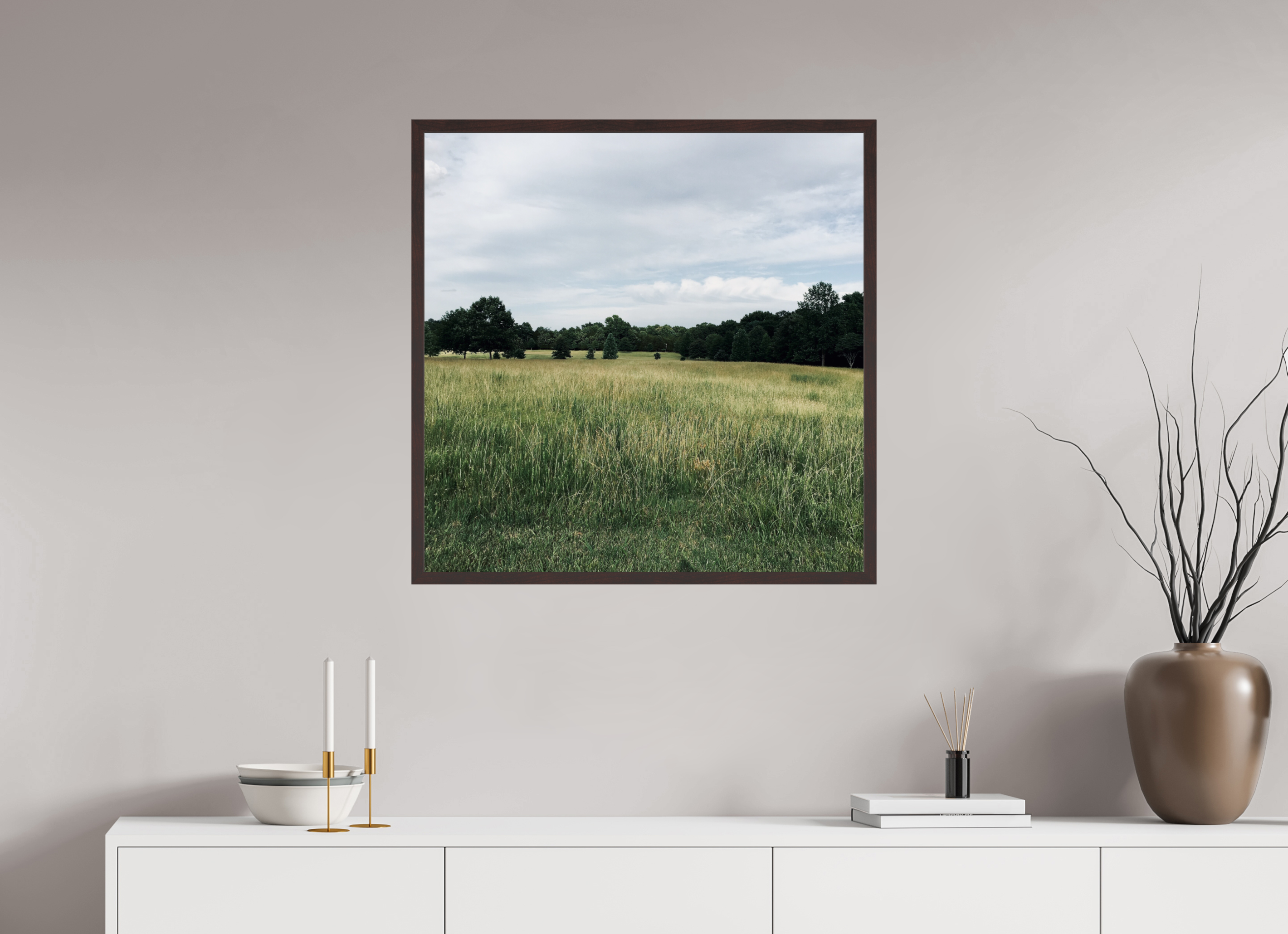 30 x 30″, ArtBox On Aluminum Dibond Field at Long Hunter State Park