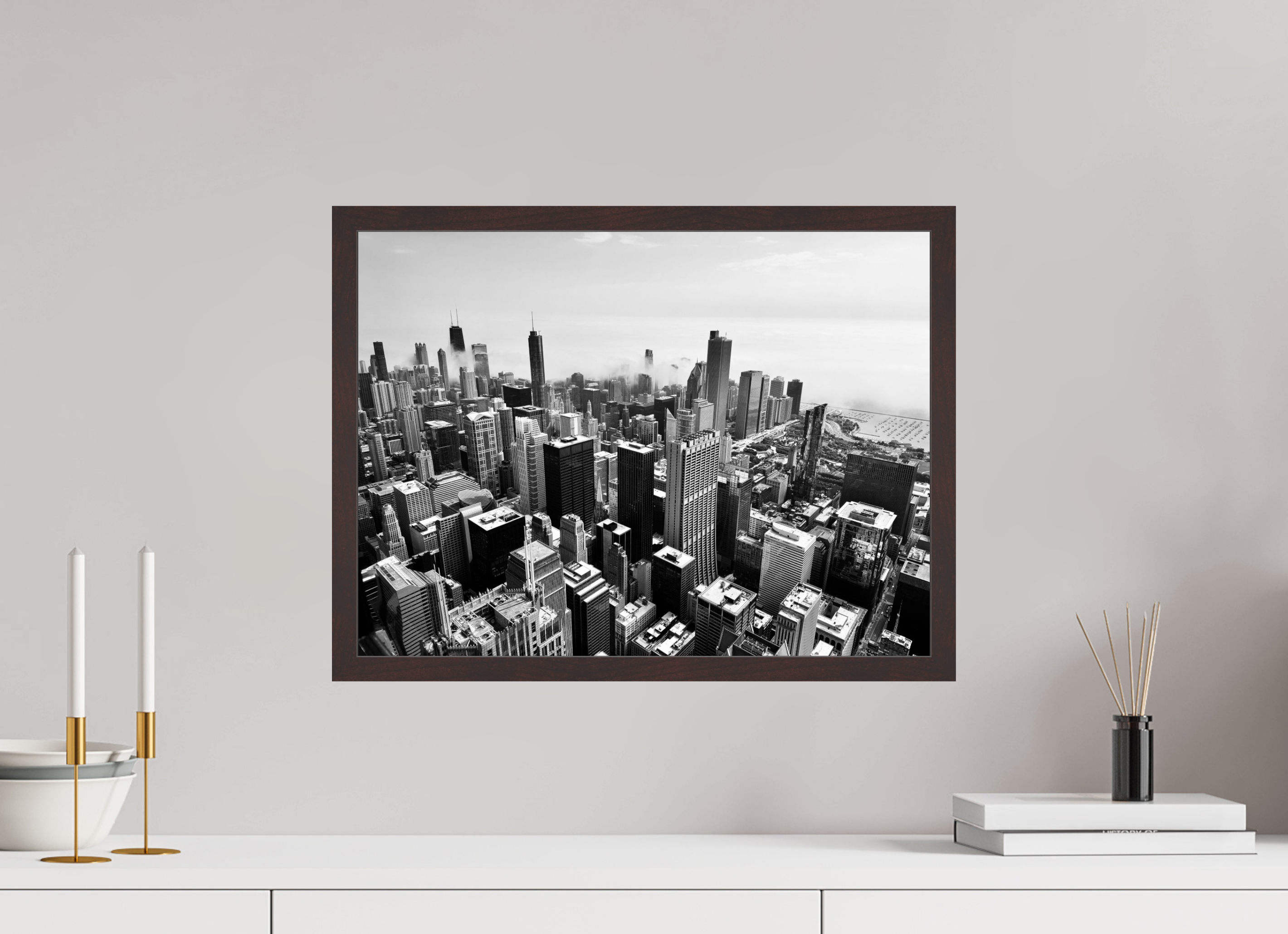 20 x 15″, ArtBox On Aluminum Dibond Chicago Skyline