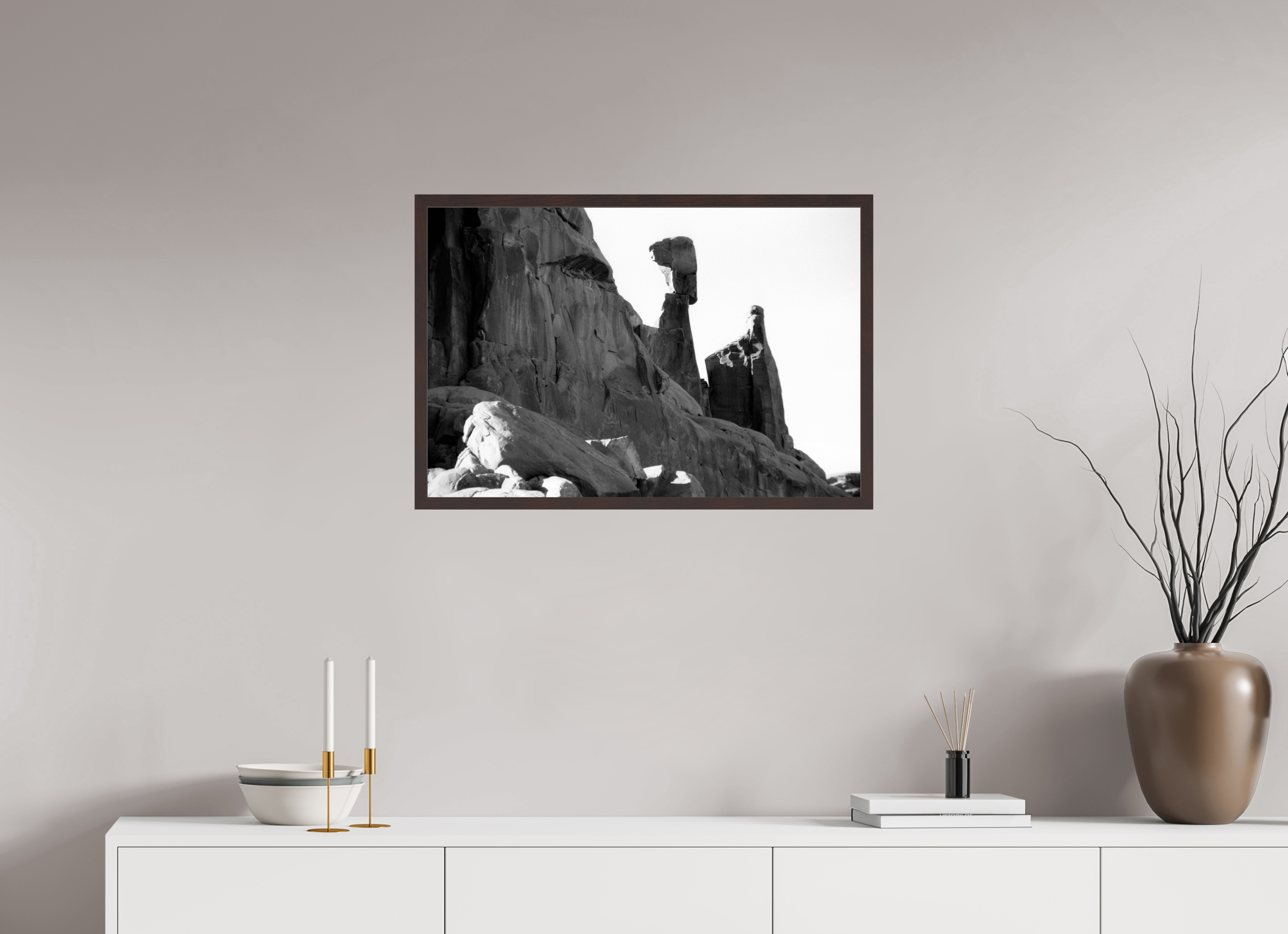 29.6 x 20″, ArtBox On Aluminum Dibond Balanced Rock in Valley Formation