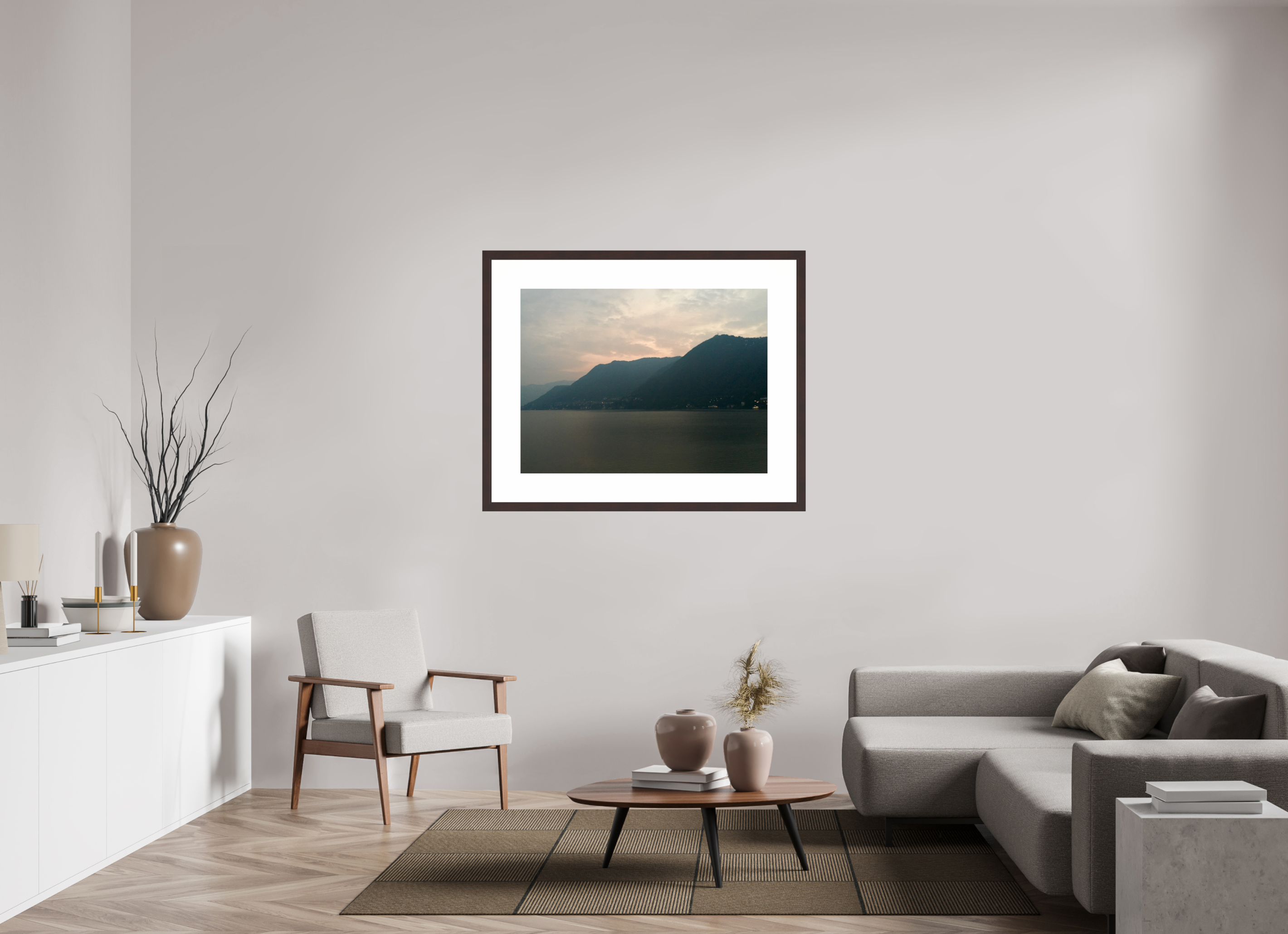 40 x 30″, Framed, Alder Brown, Color Print Lake Como