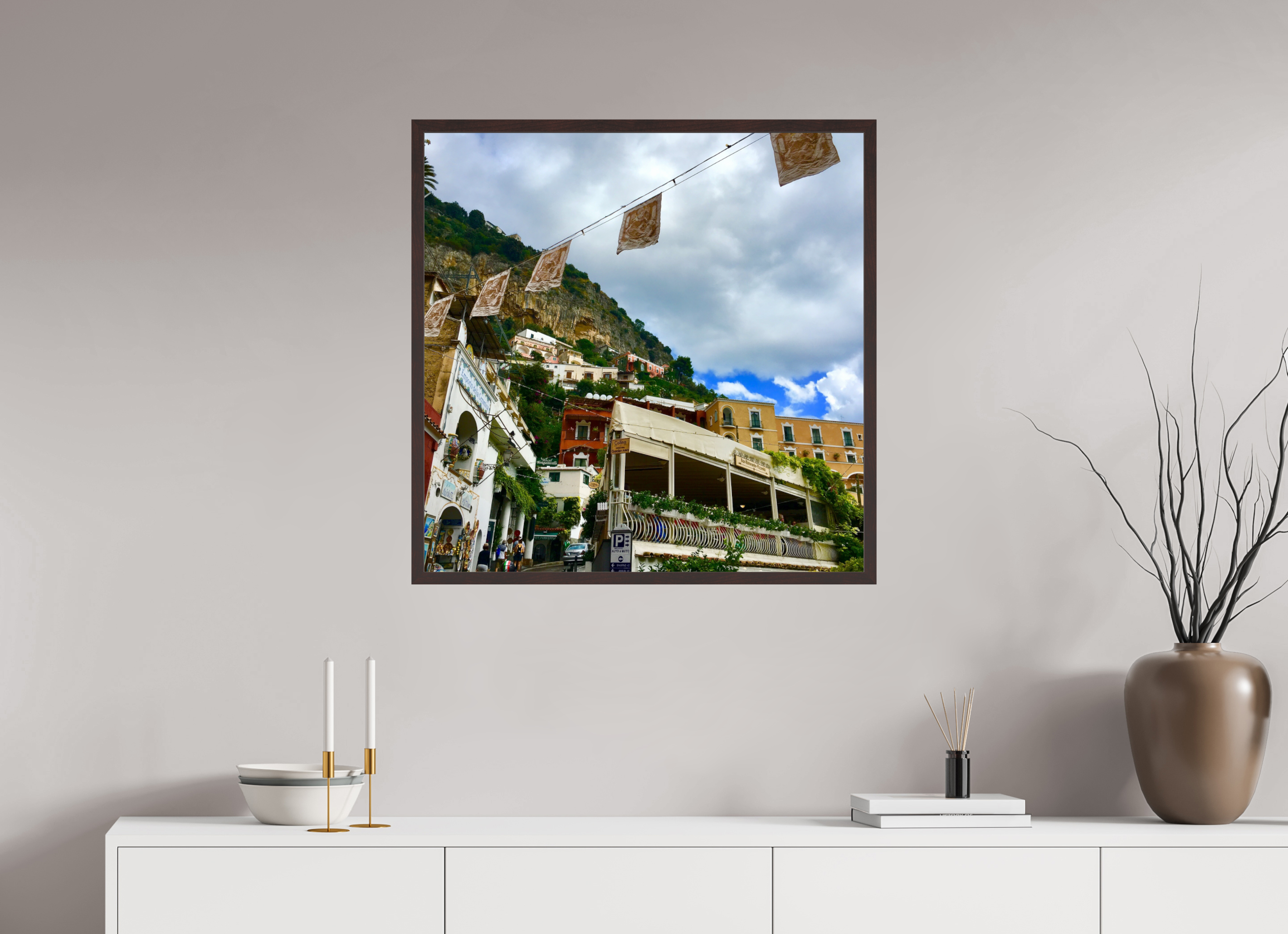 30 x 30″, ArtBox On Aluminum Dibond Positano