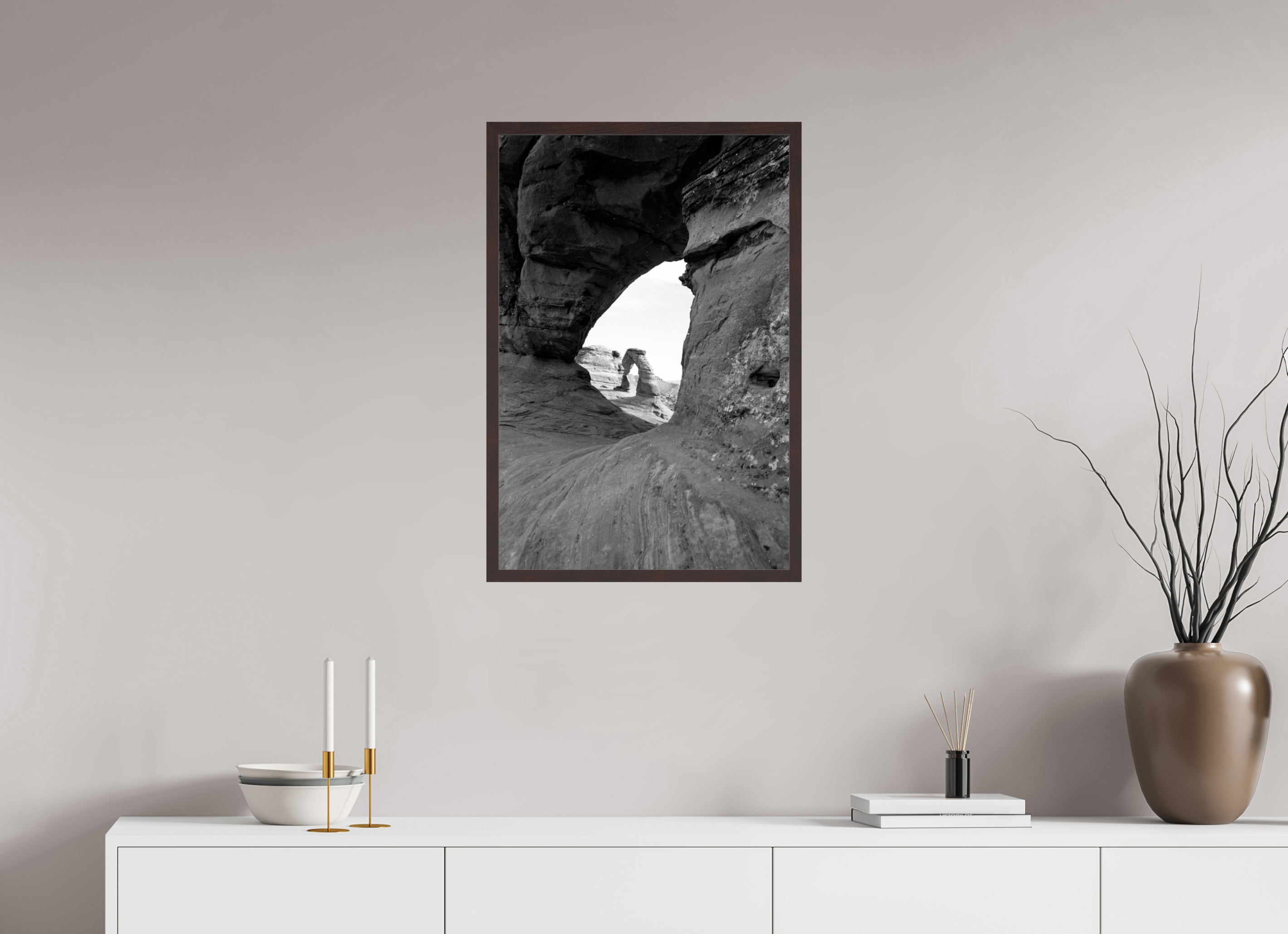 20 x 29.7″, ArtBox On Aluminum Dibond Delicate Arch as Seen Through Another Arch