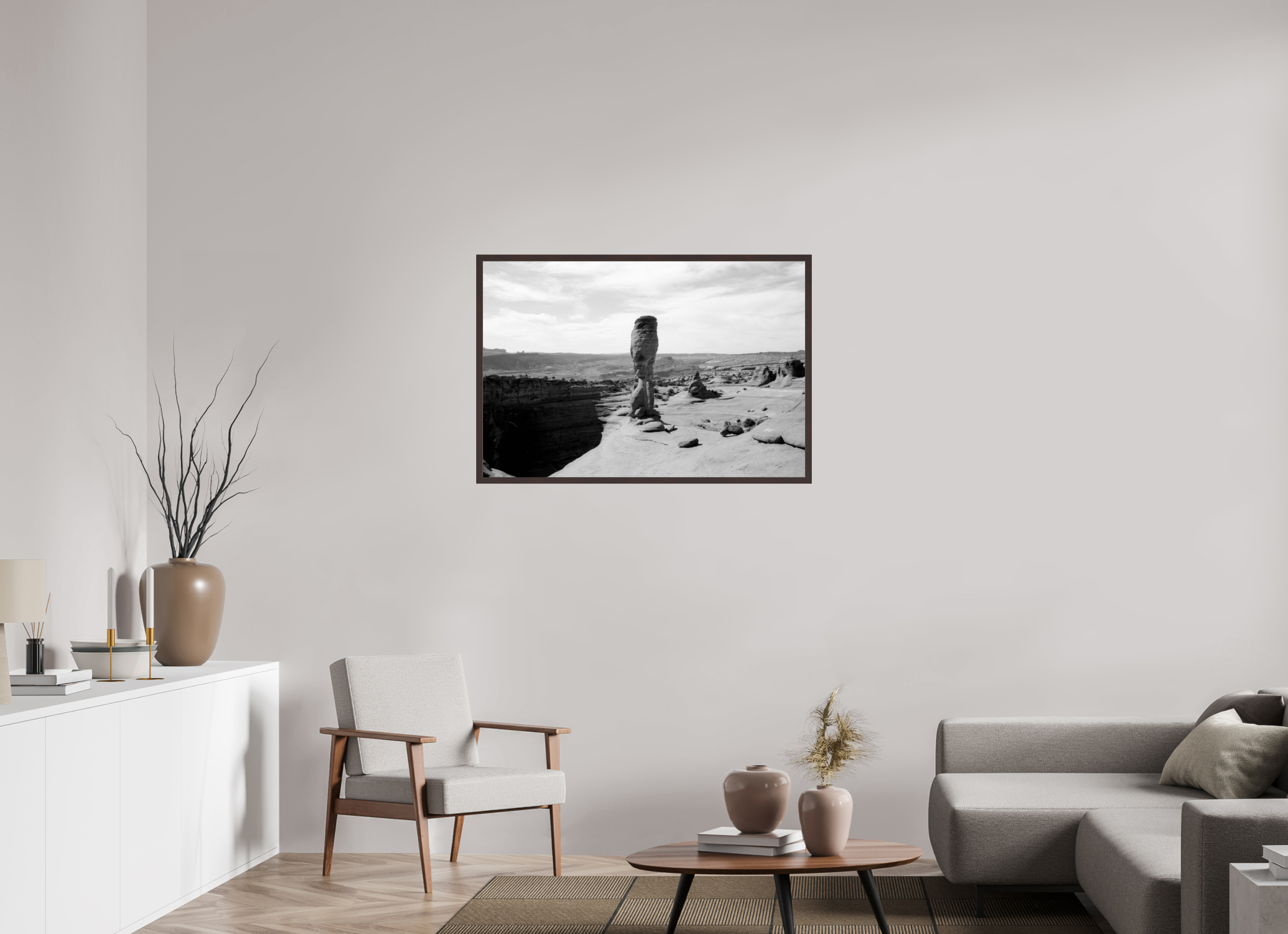 41.5 x 28″, ArtBox On Aluminum Dibond Delicate Arch, Edge On