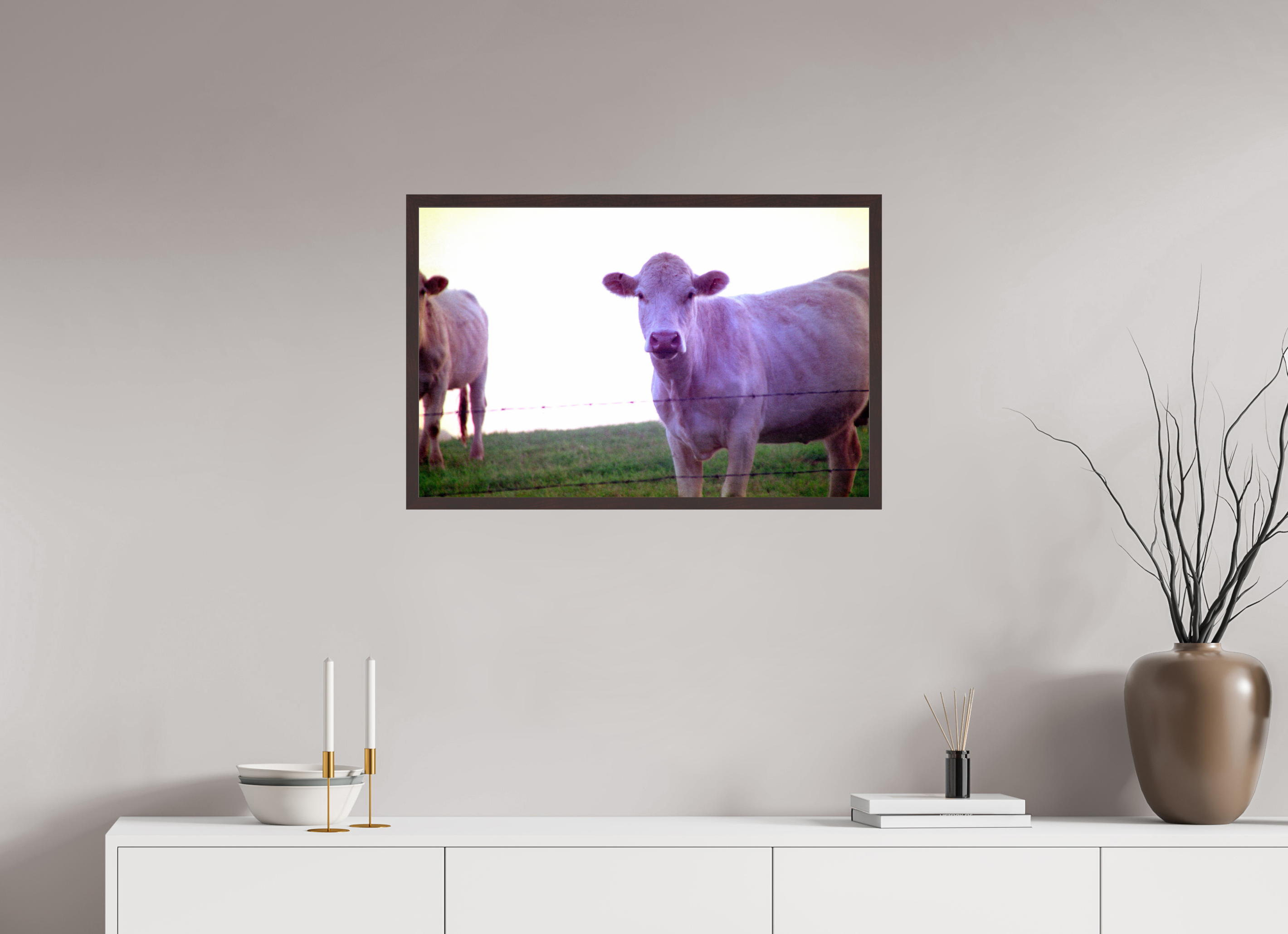 30.7 x 20″, ArtBox On Aluminum Dibond Cow