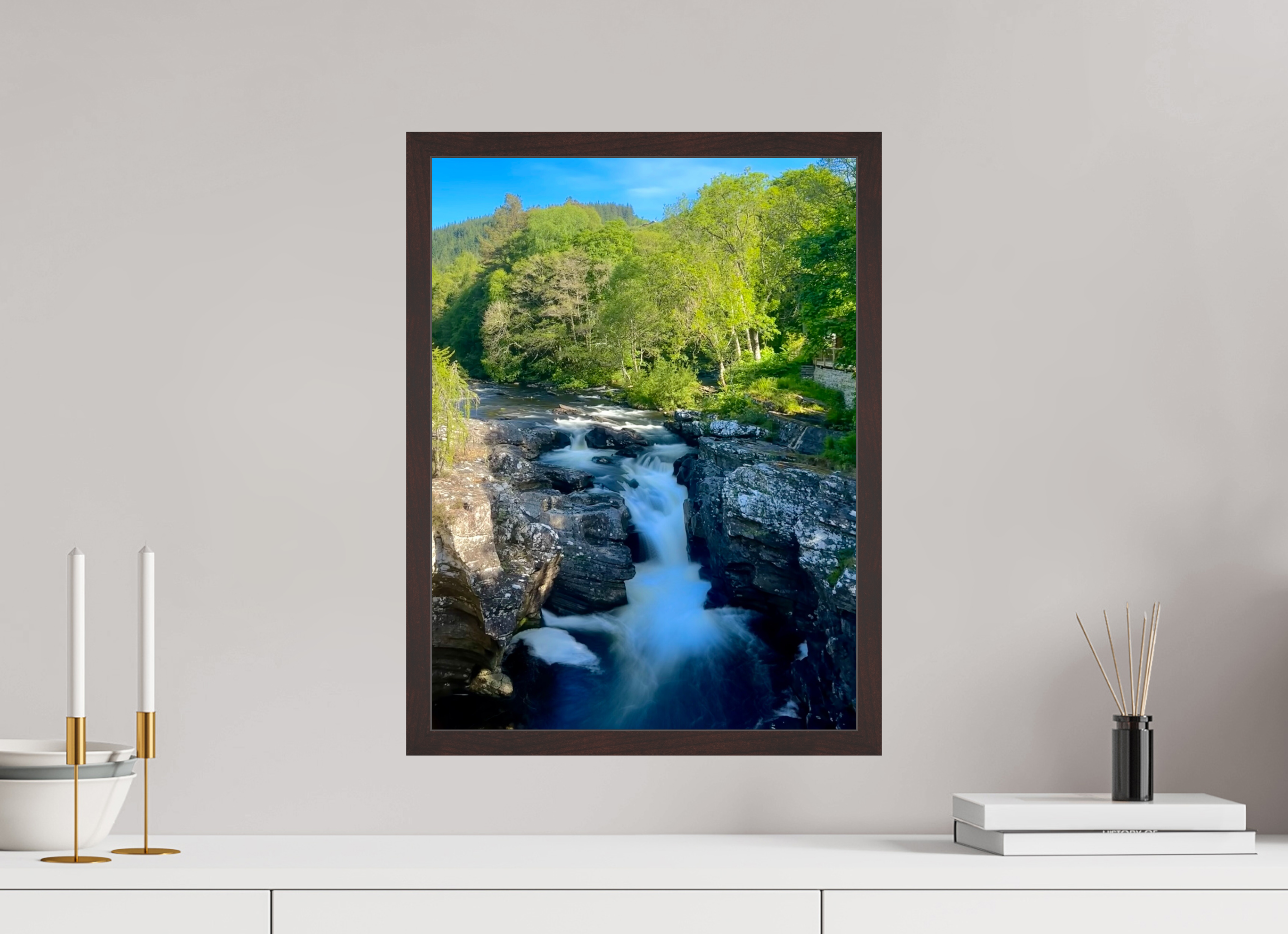 15 x 20″, ArtBox On Aluminum Dibond Waterfall at the River Morriston