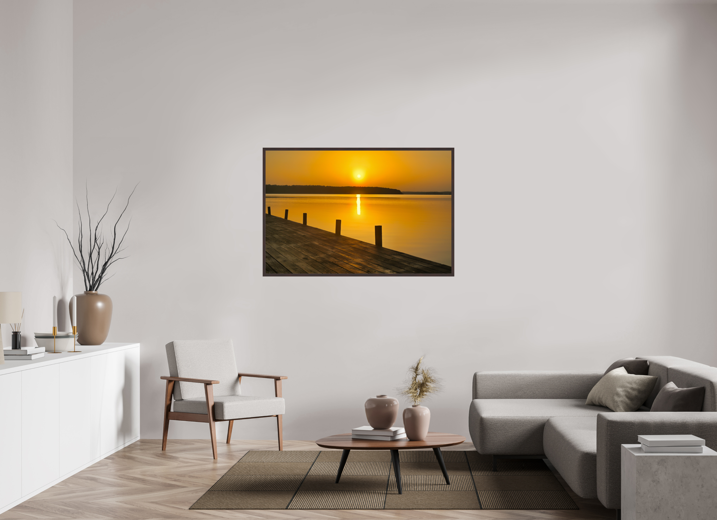 54 x 36″, ArtBox On Aluminum Dibond Boardwalk Sunrise at D'Arbonne Lake