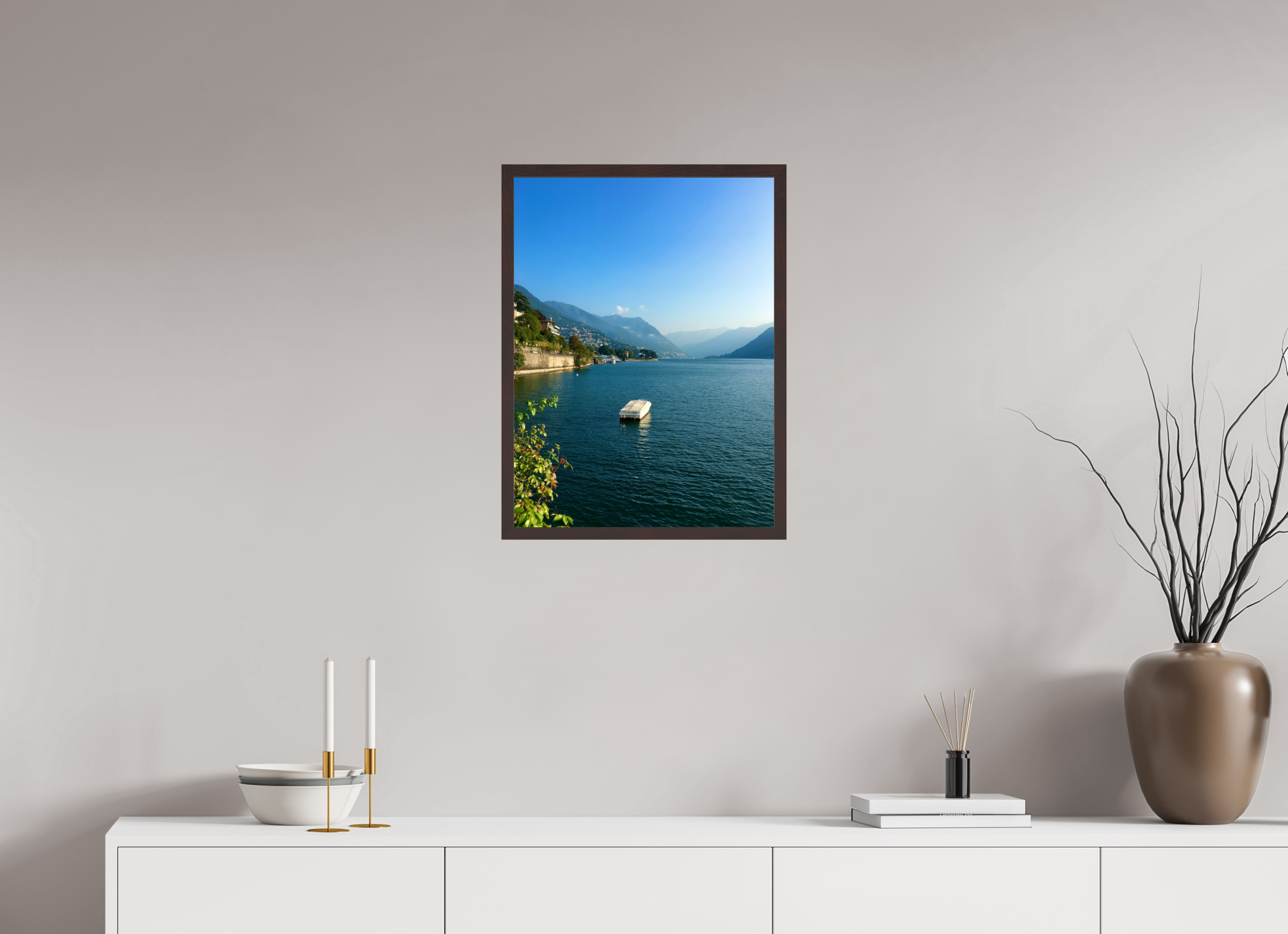 18 x 24″, ArtBox On Aluminum Dibond View of Lake Como