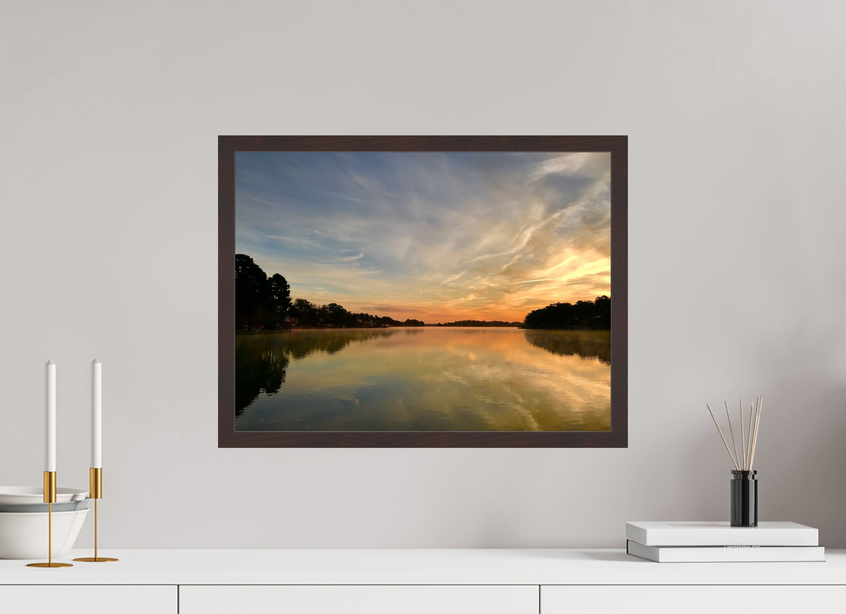 20 x 15″, ArtBox On Aluminum Dibond Sunrise, Lake Hamilton