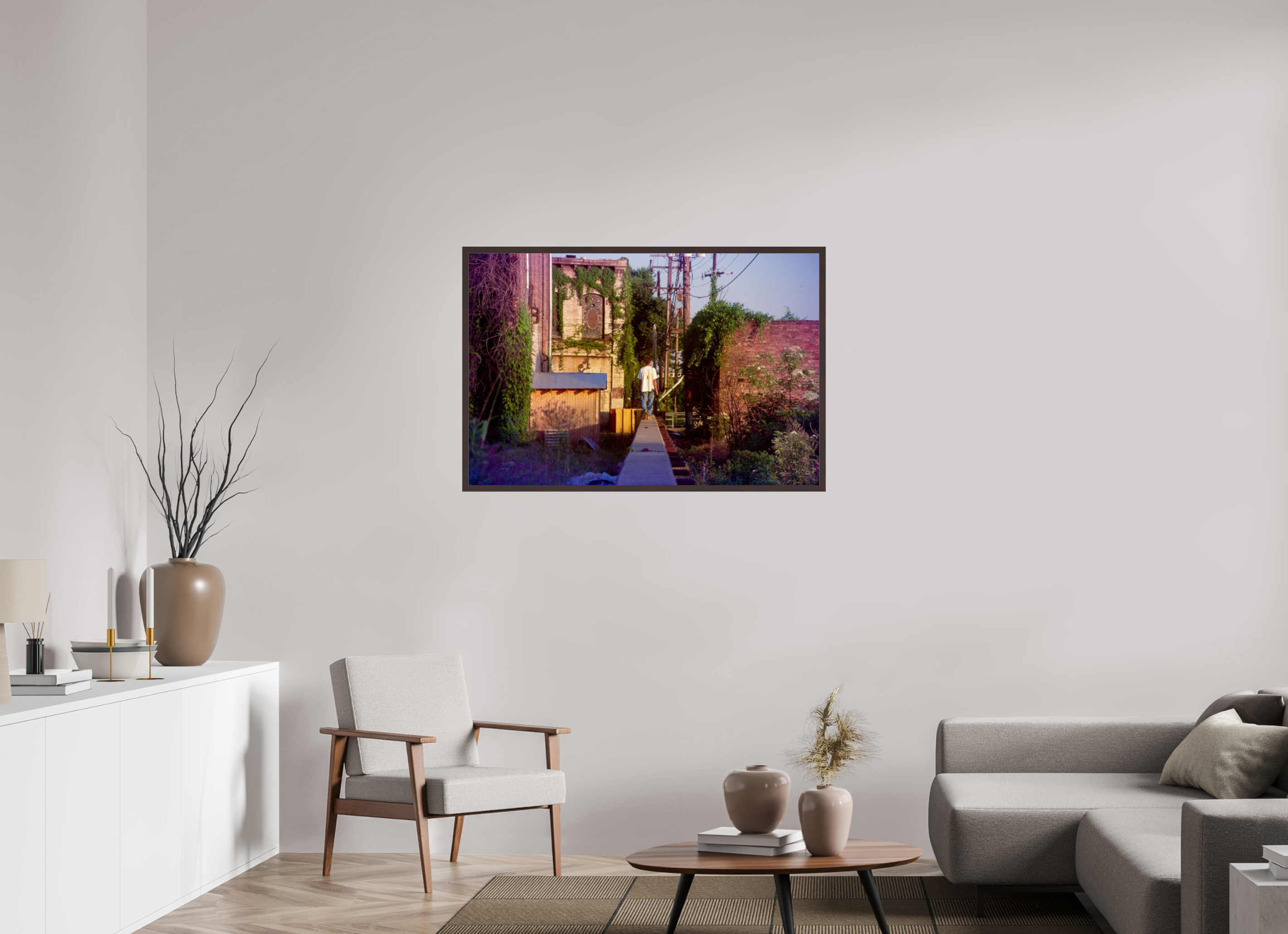 45 x 30″, ArtBox On Aluminum Dibond Levee Walker