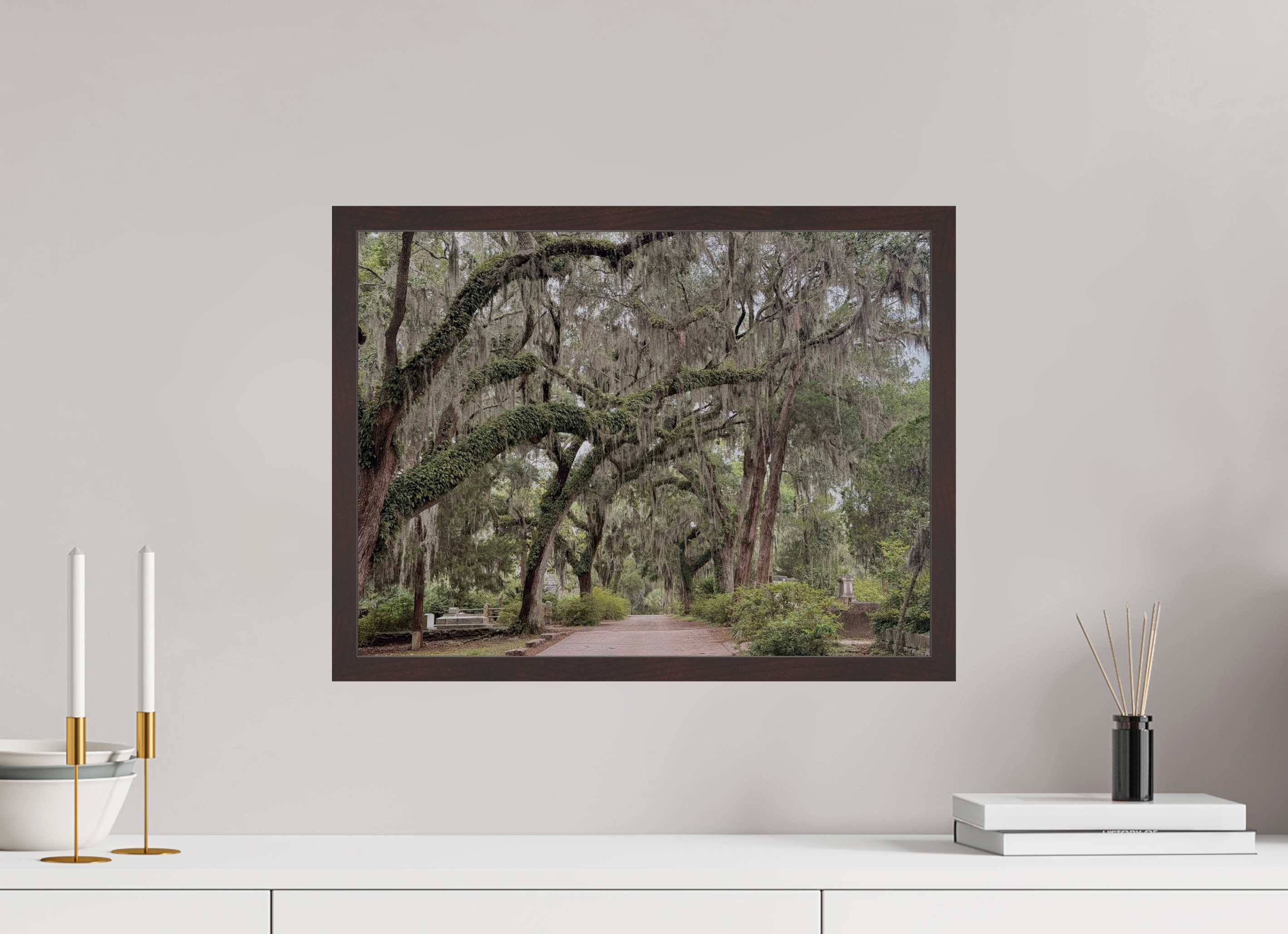 20 x 15″, ArtBox On Aluminum Dibond Oak Tunnel at Bonaventure Cemetery