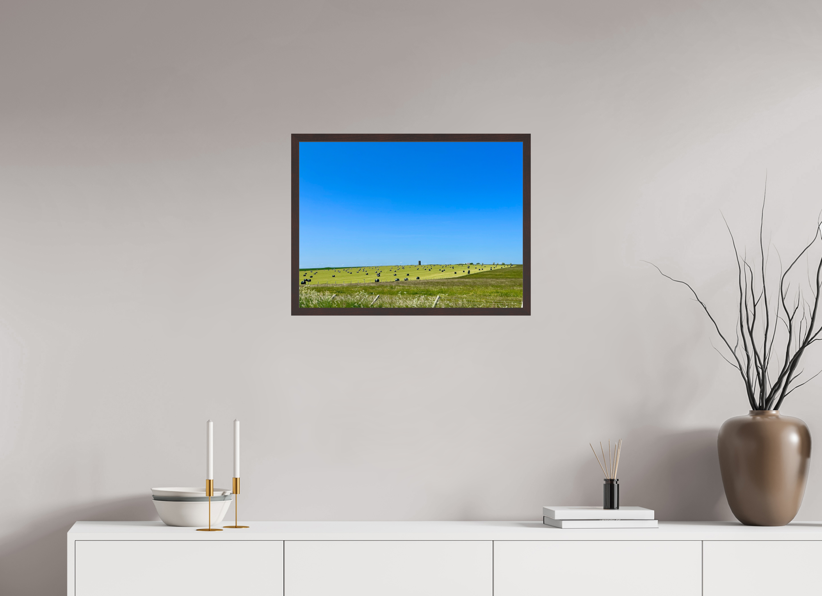 24 x 18″, ArtBox On Aluminum Dibond Haybales in Salisbury