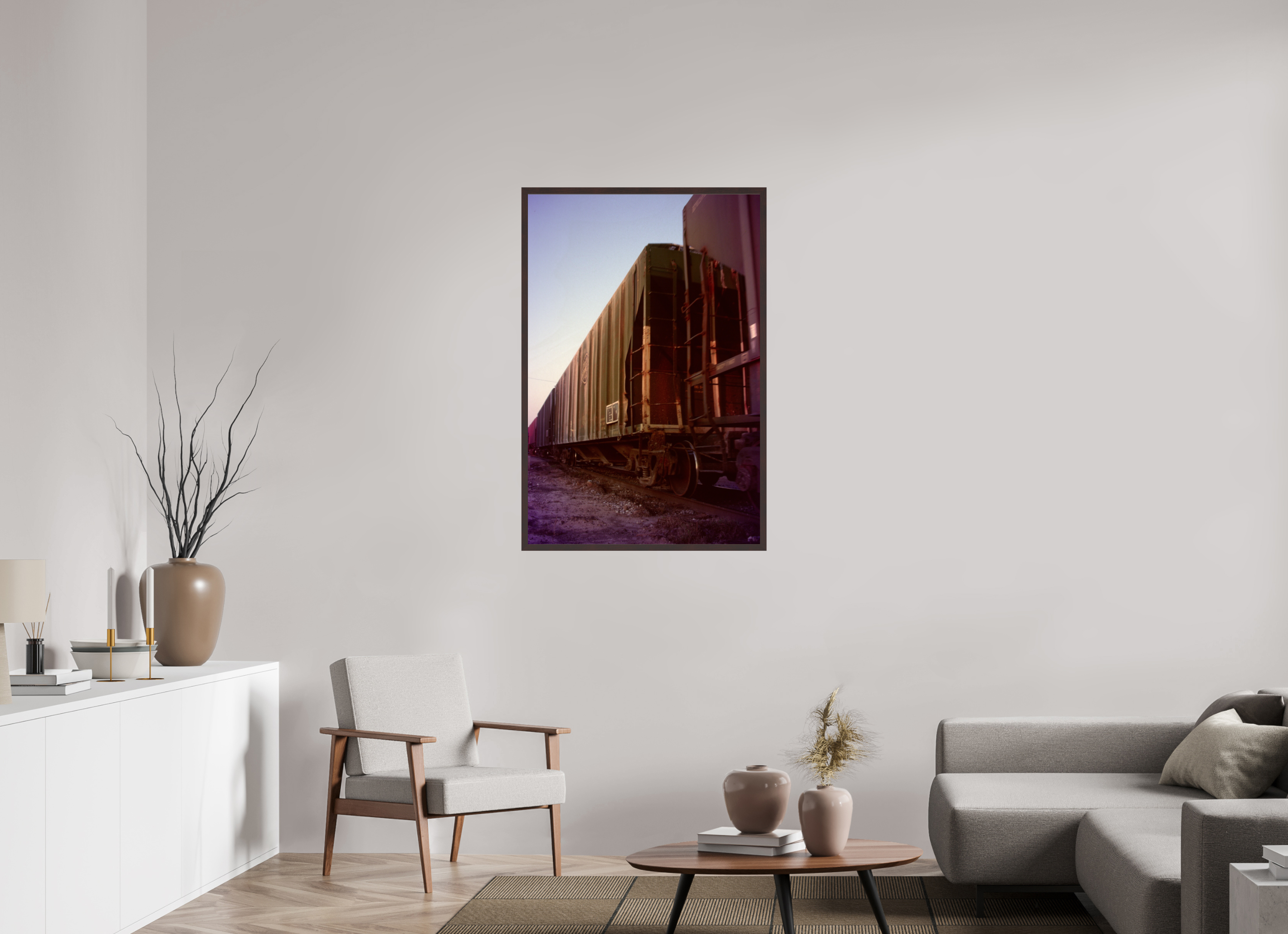 30 x 45″, ArtBox On Aluminum Dibond Train