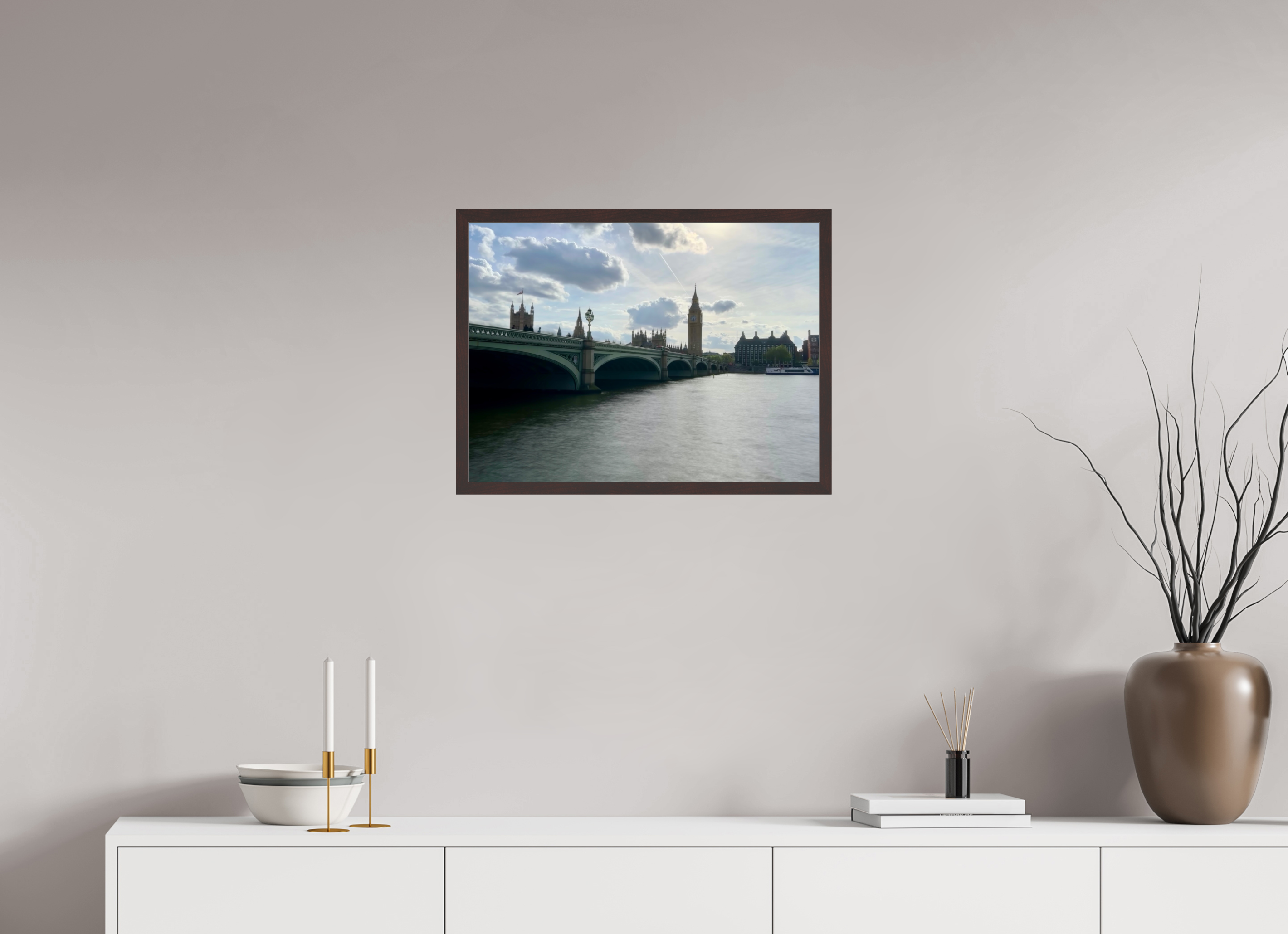 24 x 18″, ArtBox On Aluminum Dibond Westminster Bridge