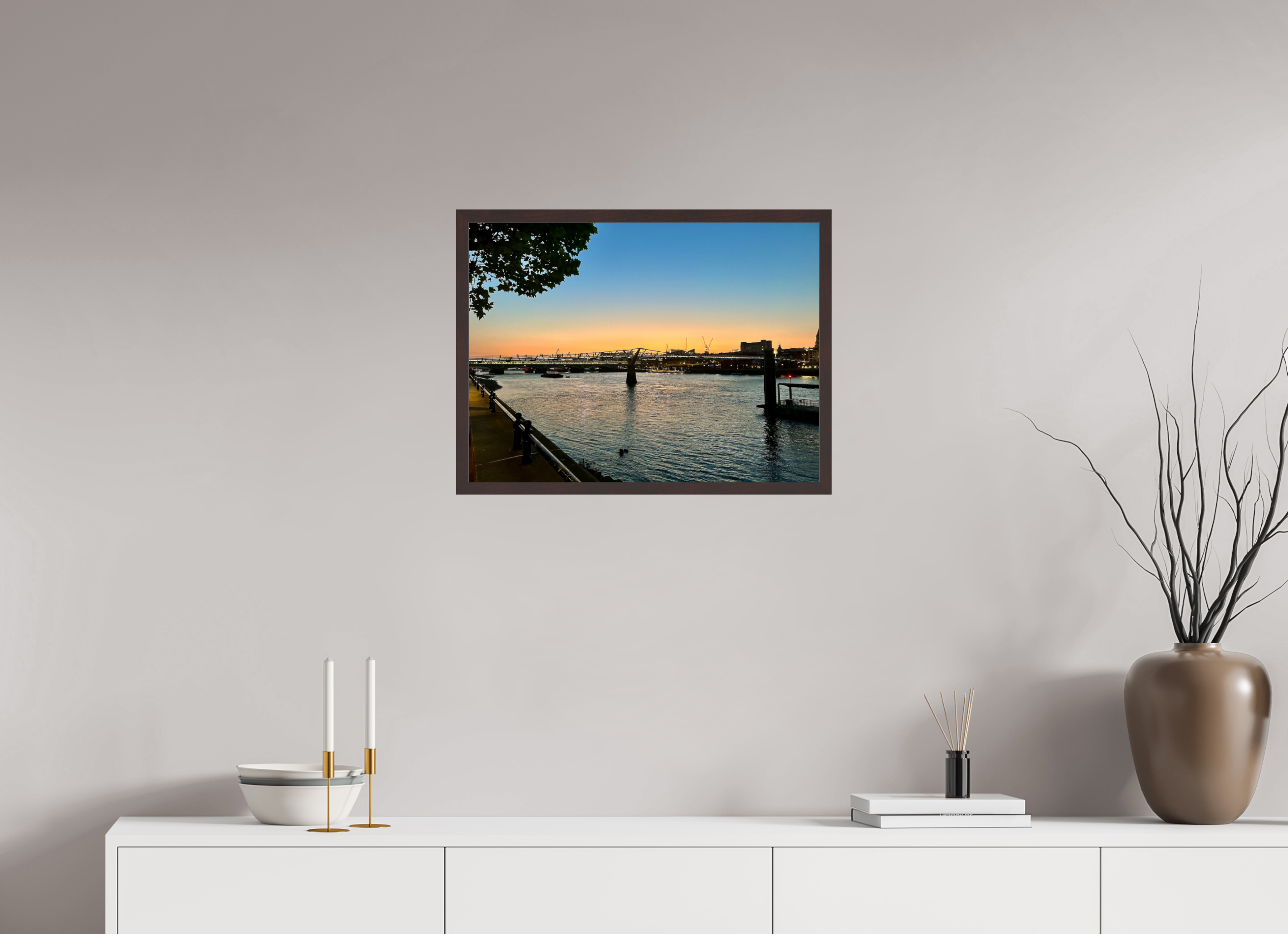 24 x 18″, ArtBox On Aluminum Dibond Thames at Dusk