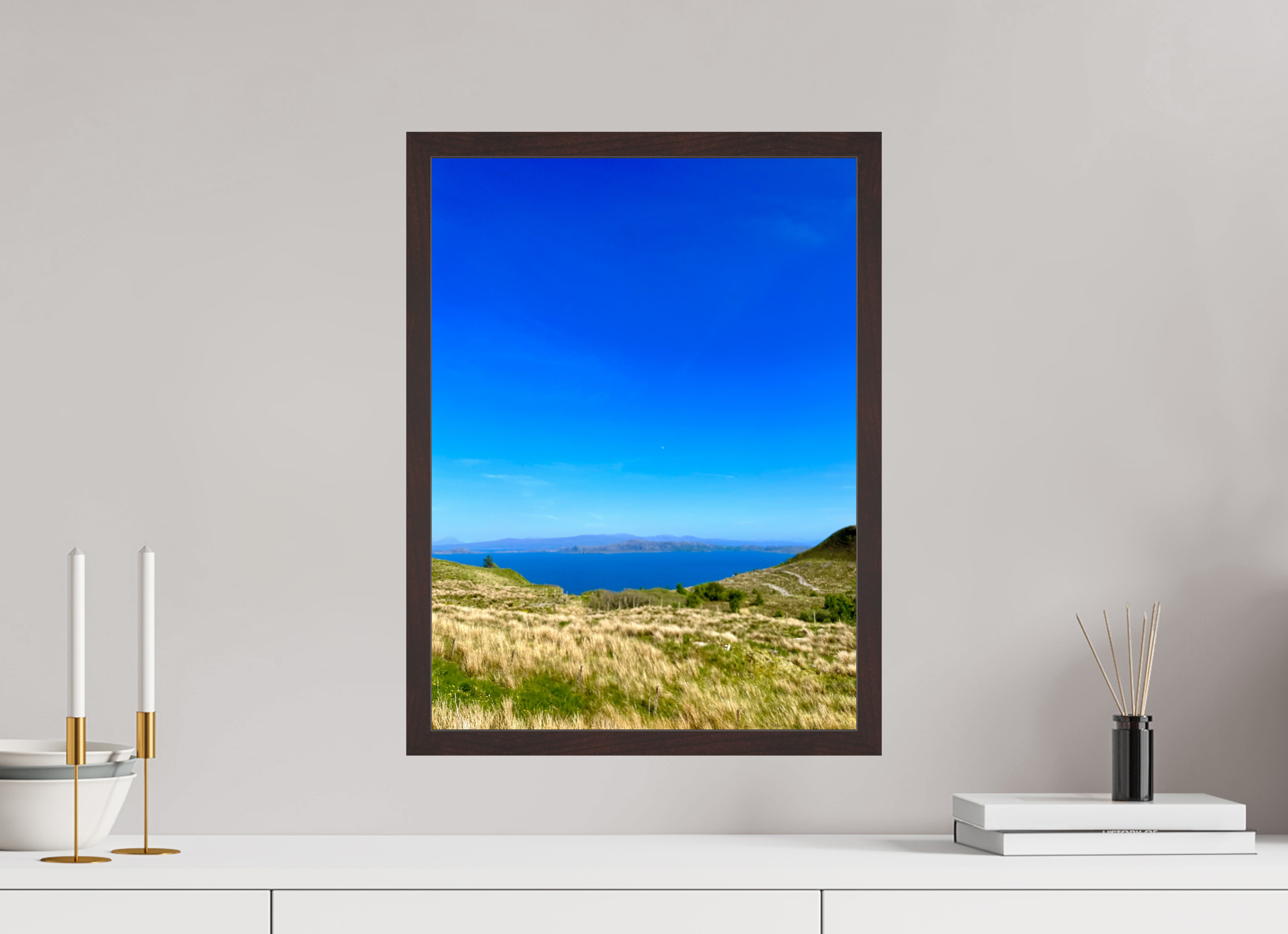15 x 20″, ArtBox On Aluminum Dibond Overlooking the Sound of Raasay
