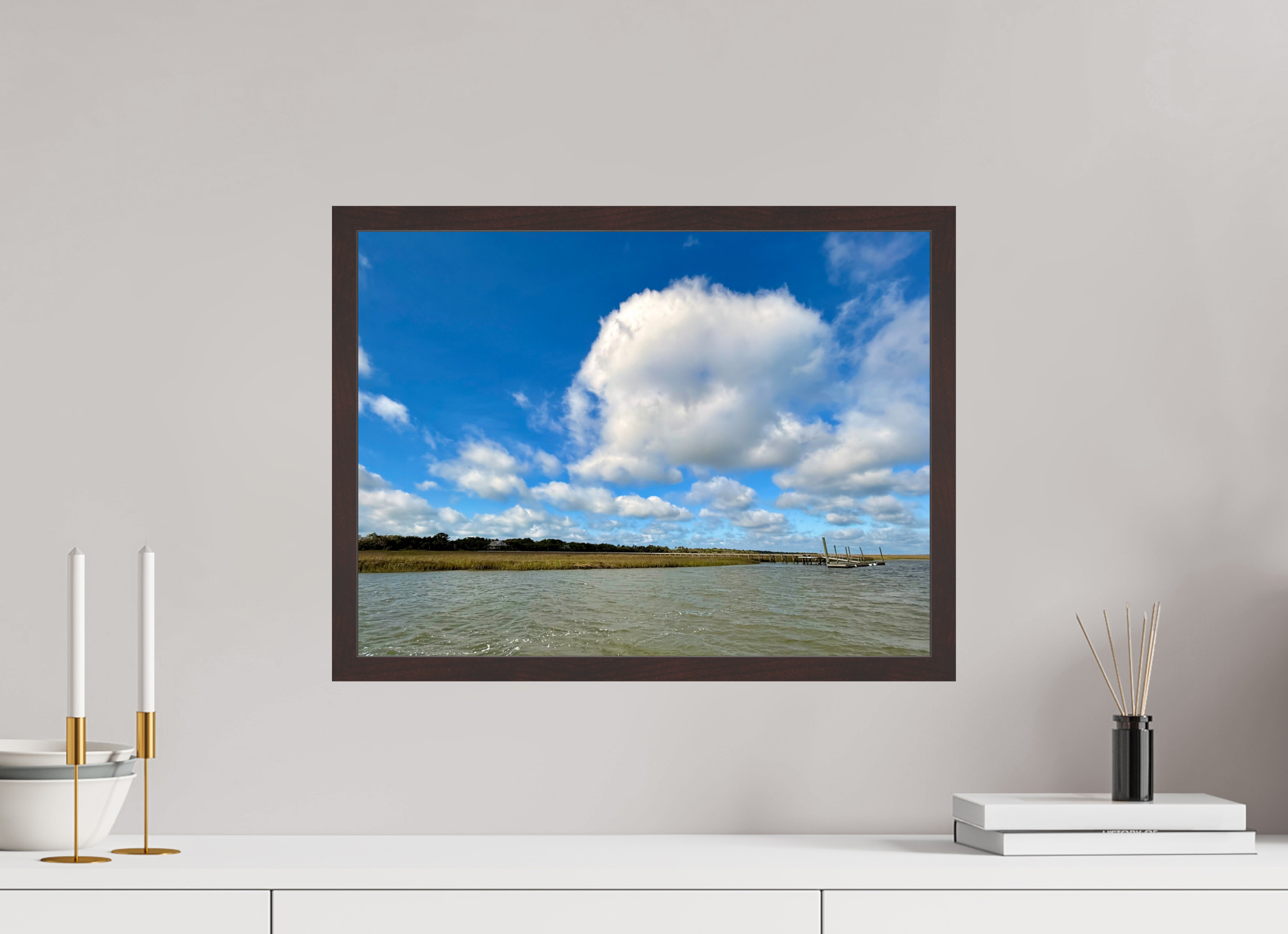 20 x 15″, ArtBox On Aluminum Dibond Marsh Near Eagle Island