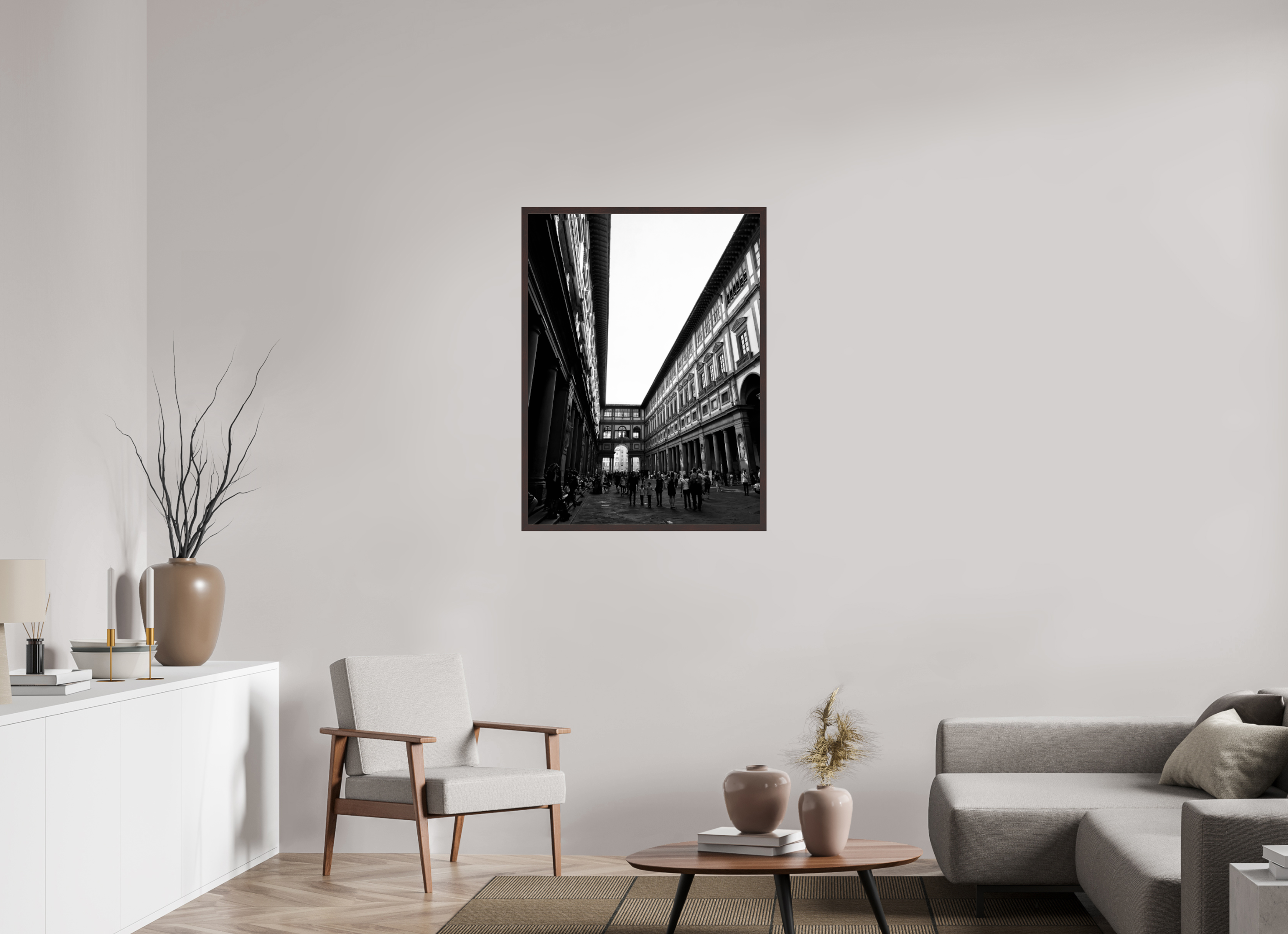 30 x 40″, ArtBox On Aluminum Dibond Piazza Uffizi