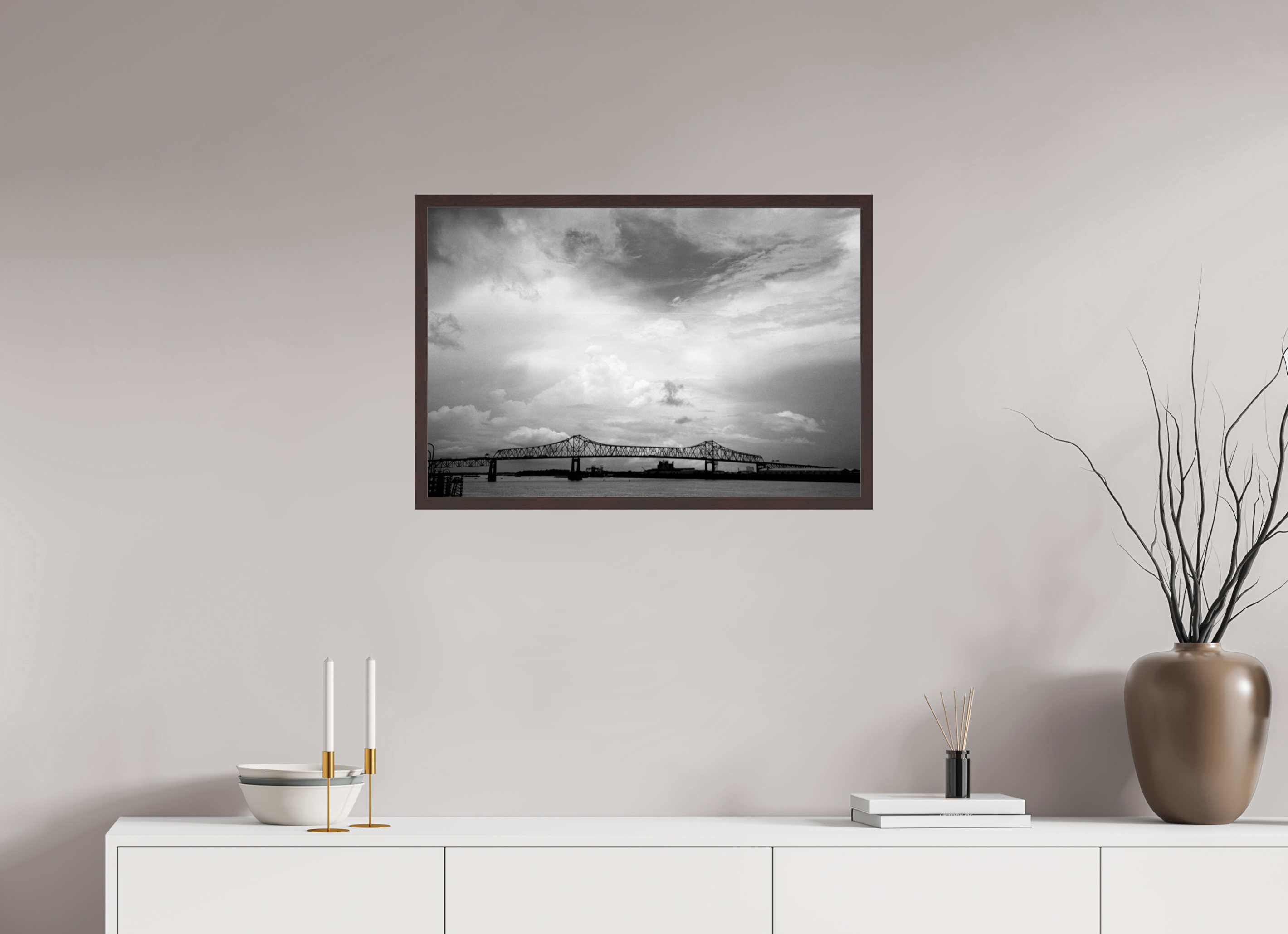 29.6 x 20″, ArtBox On Aluminum Dibond Baton Rouge Bridge