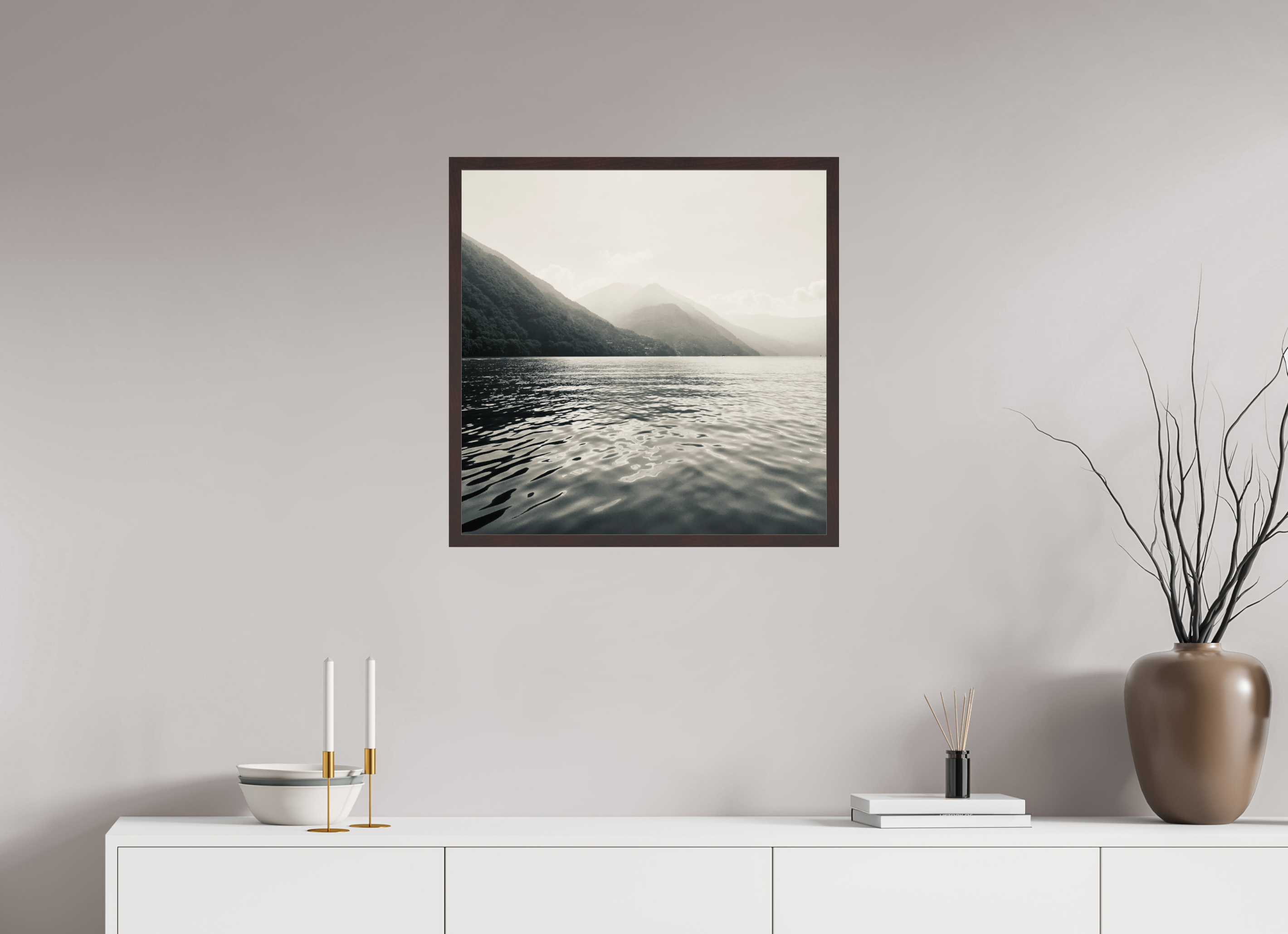 25 x 25″, ArtBox On Aluminum Dibond Lake Como, Variation 2