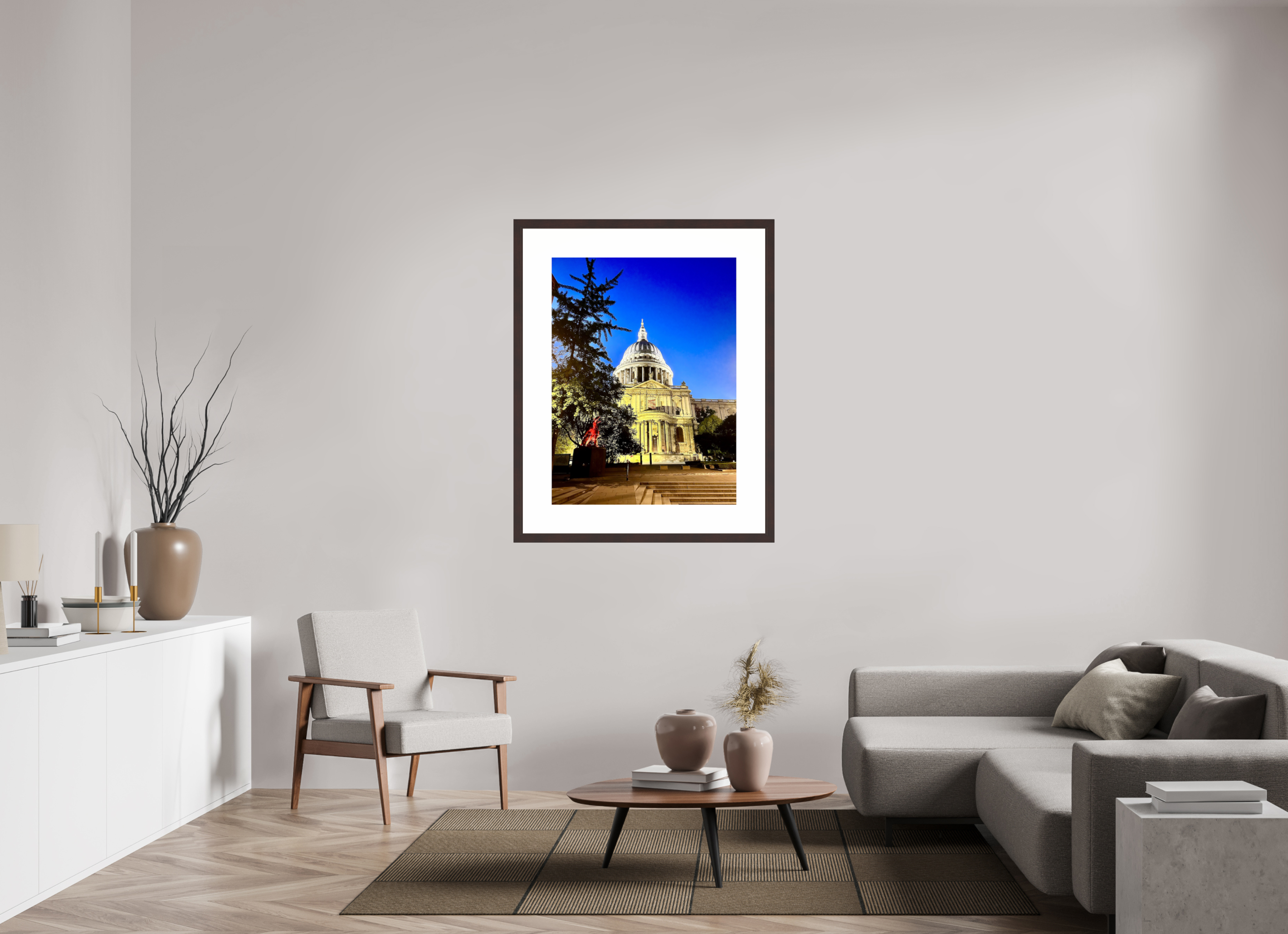 30 x 40″, Framed, Alder Brown, Color Print Dome of St. Paul's