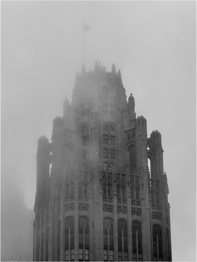Main image Tribune Tower, In Fog