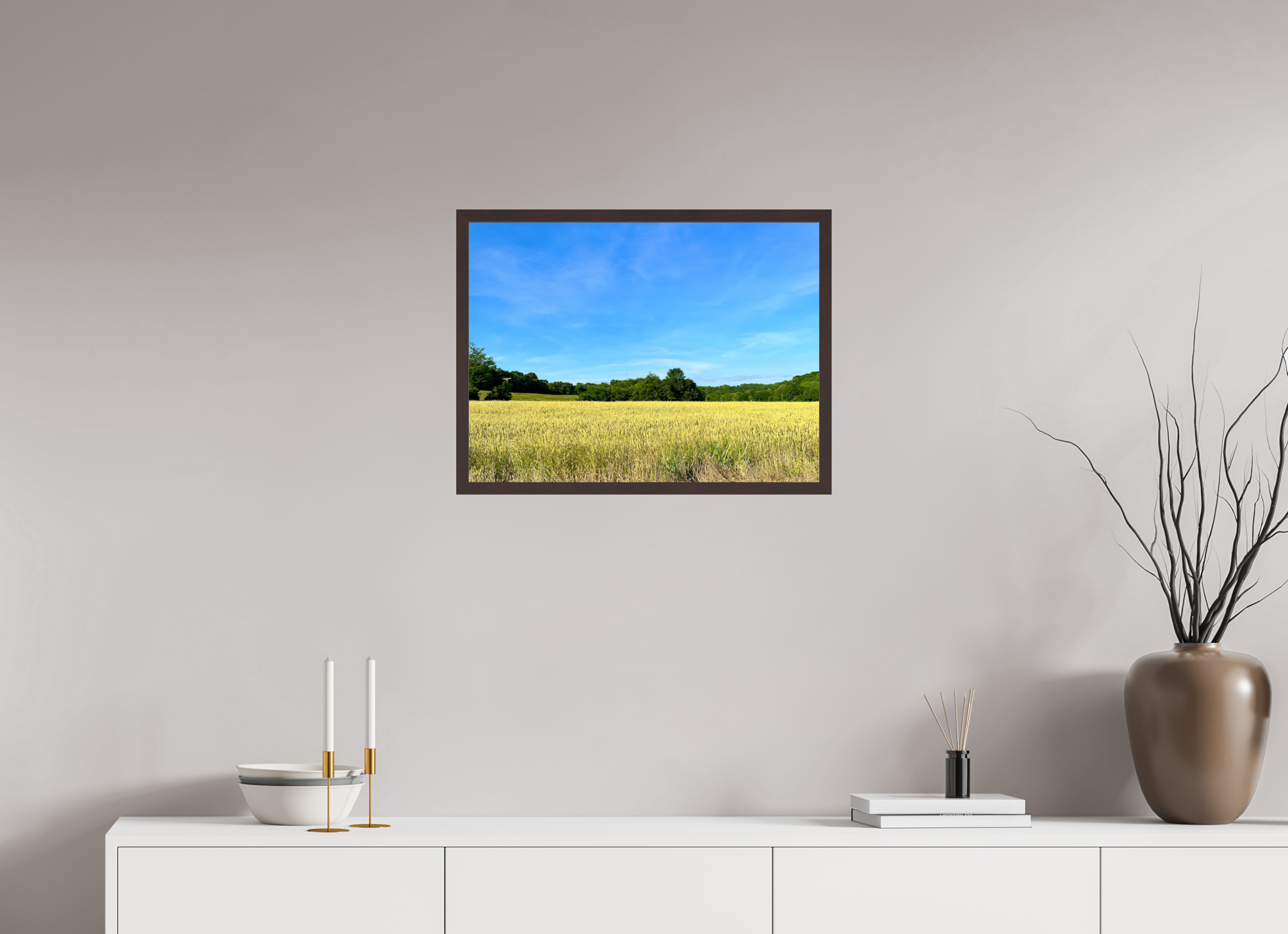24 x 18″, ArtBox On Aluminum Dibond Grassy Field