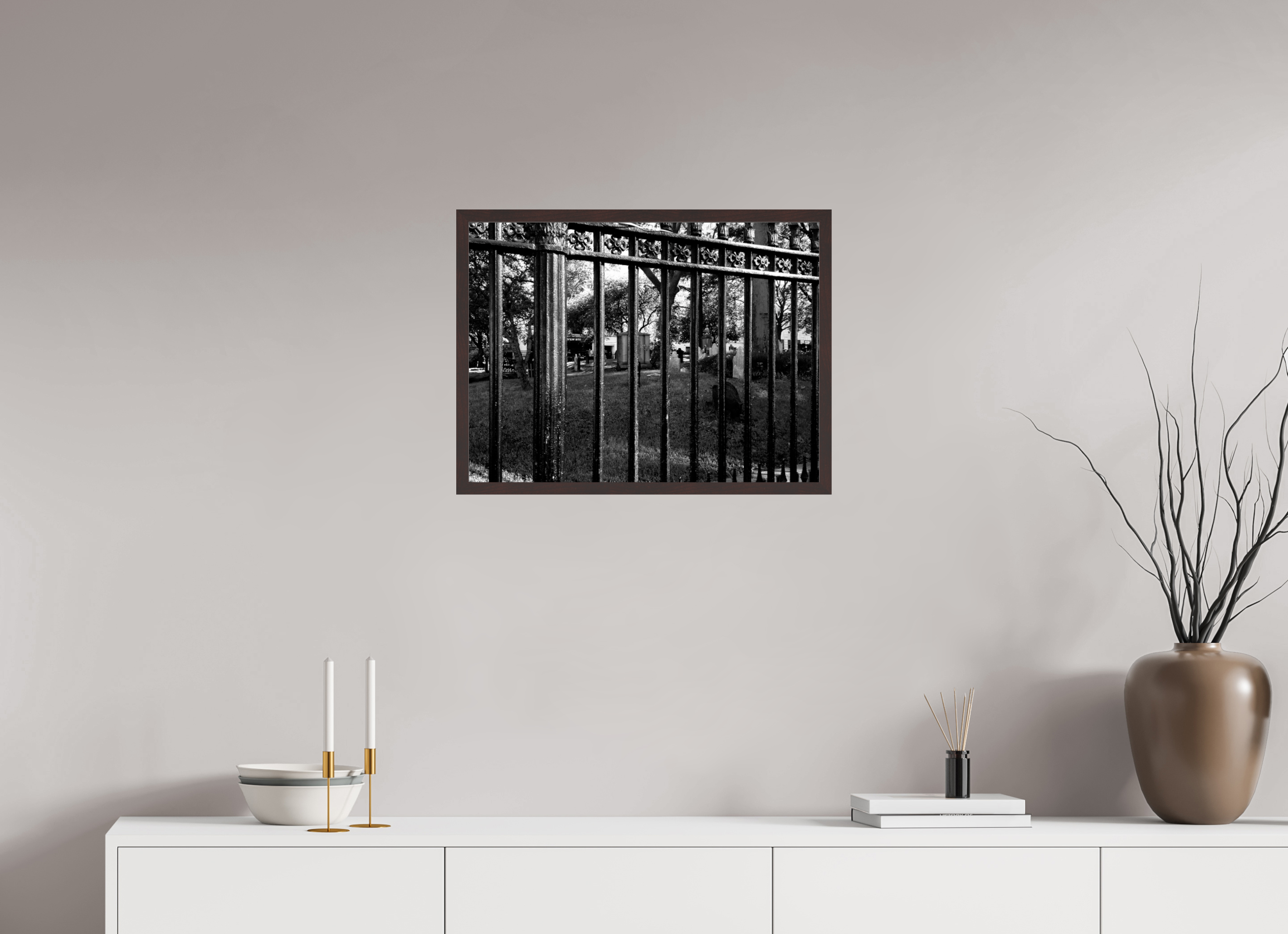 24 x 18″, ArtBox On Aluminum Dibond Cemetery