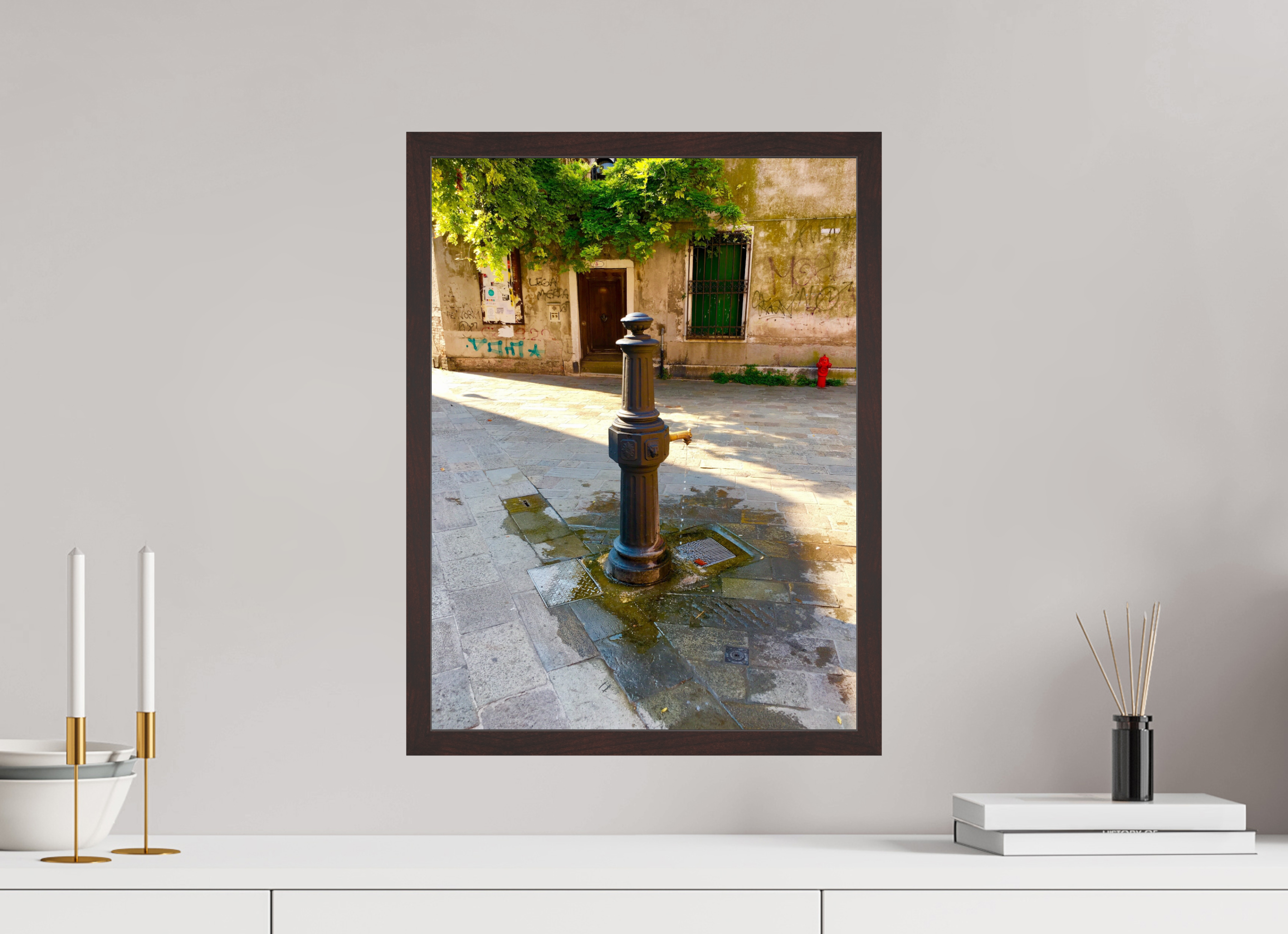 15 x 20″, ArtBox On Aluminum Dibond Water Fountain