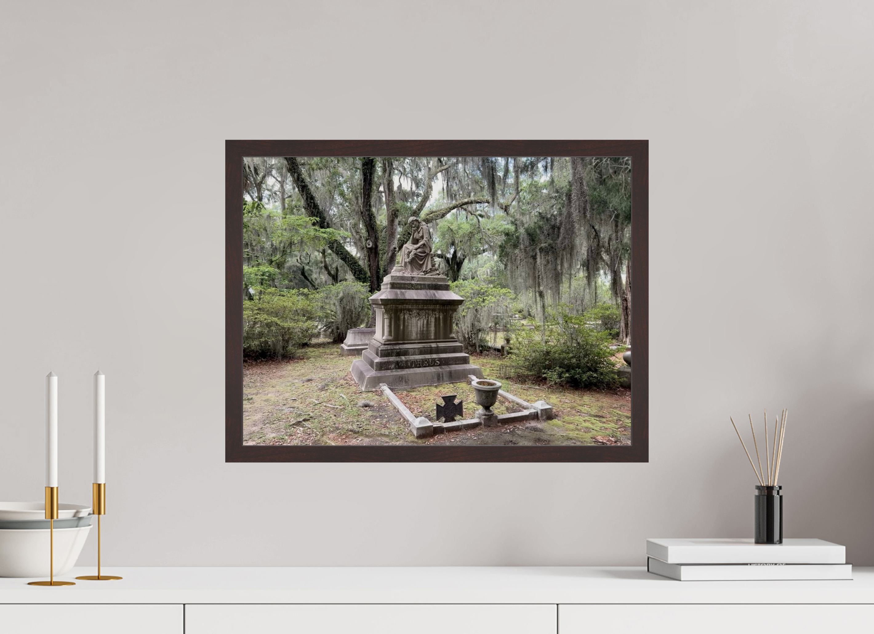 20 x 15″, ArtBox On Aluminum Dibond Bonaventure Cemetery