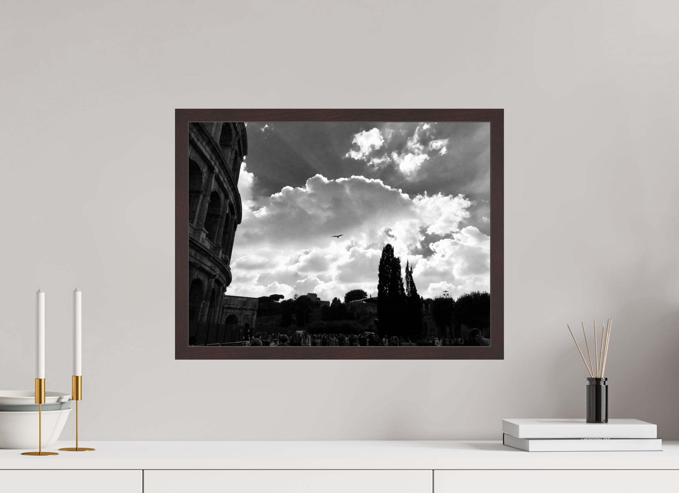 20 x 15″, ArtBox On Aluminum Dibond Colosseum Pigeon