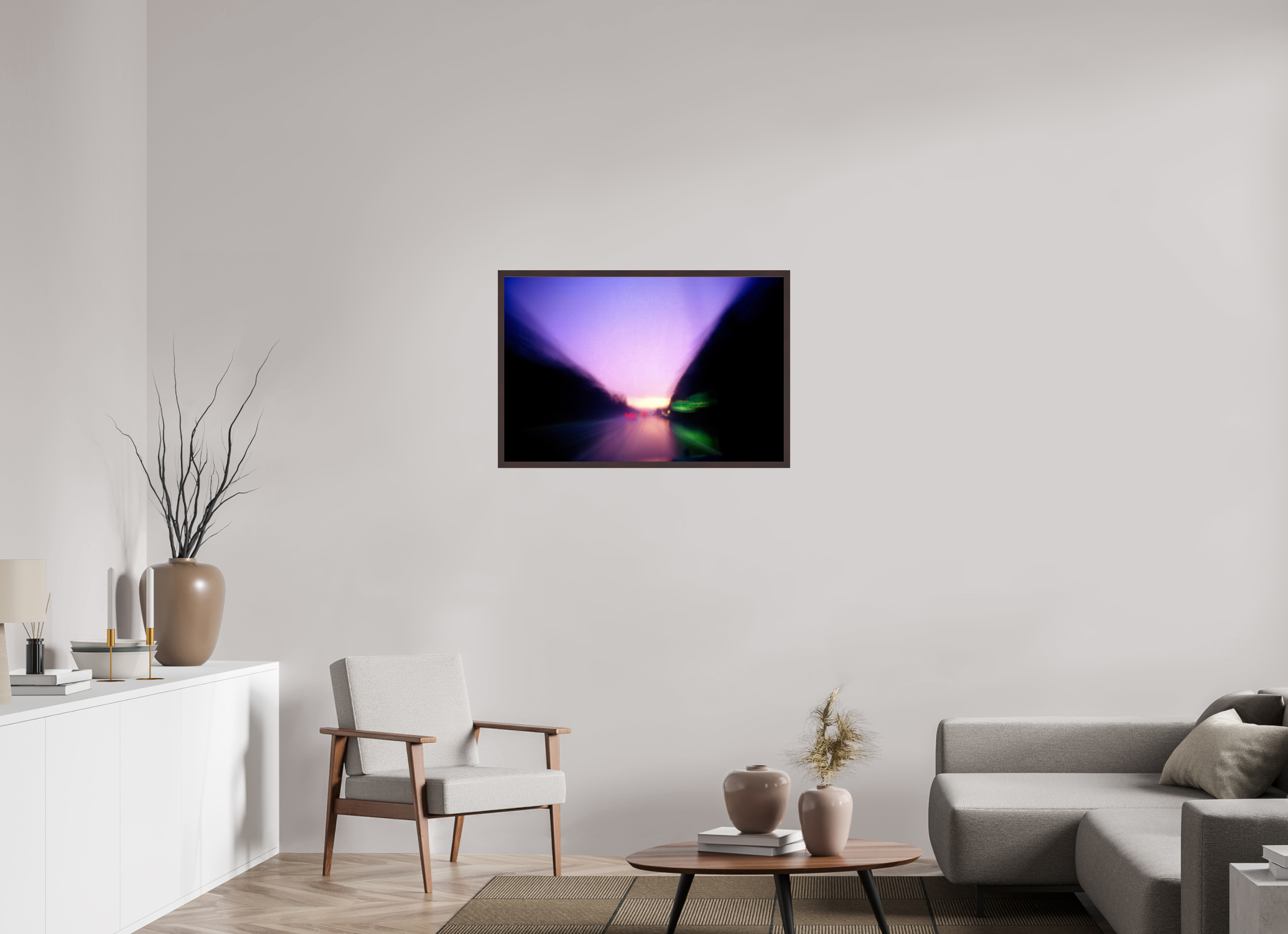 36 x 24″, ArtBox On Aluminum Dibond Highway, Dusk